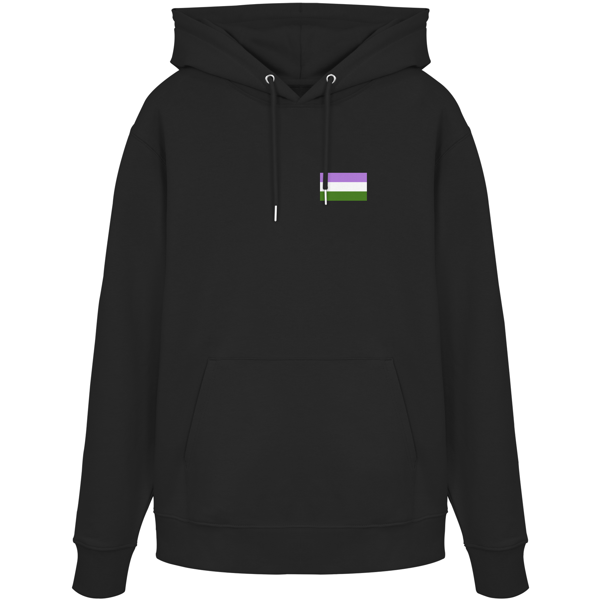 Genderqueer Pride Flag - Organic Hoodie