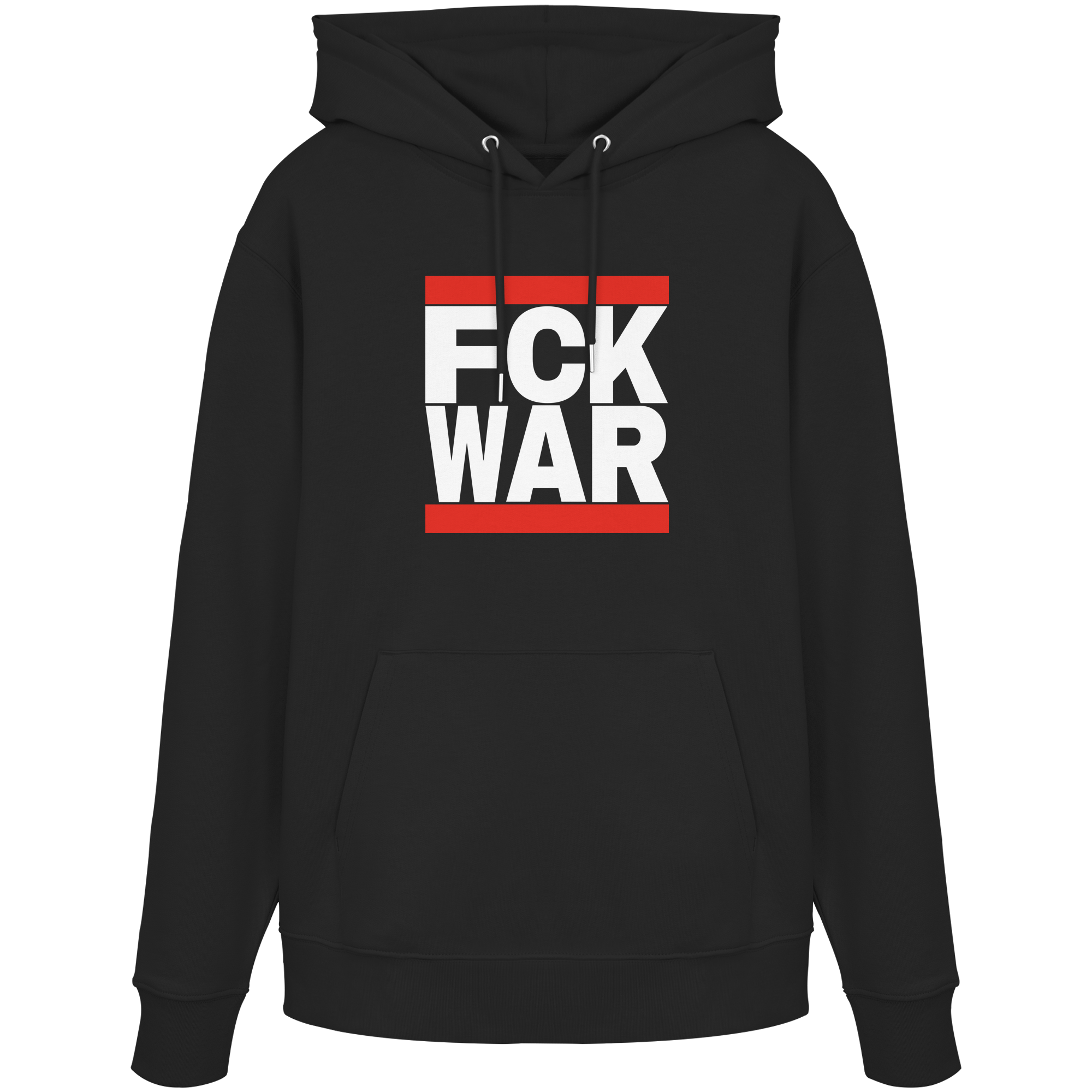 FCK WAR (weiße Schrift) - Organic Hoodie