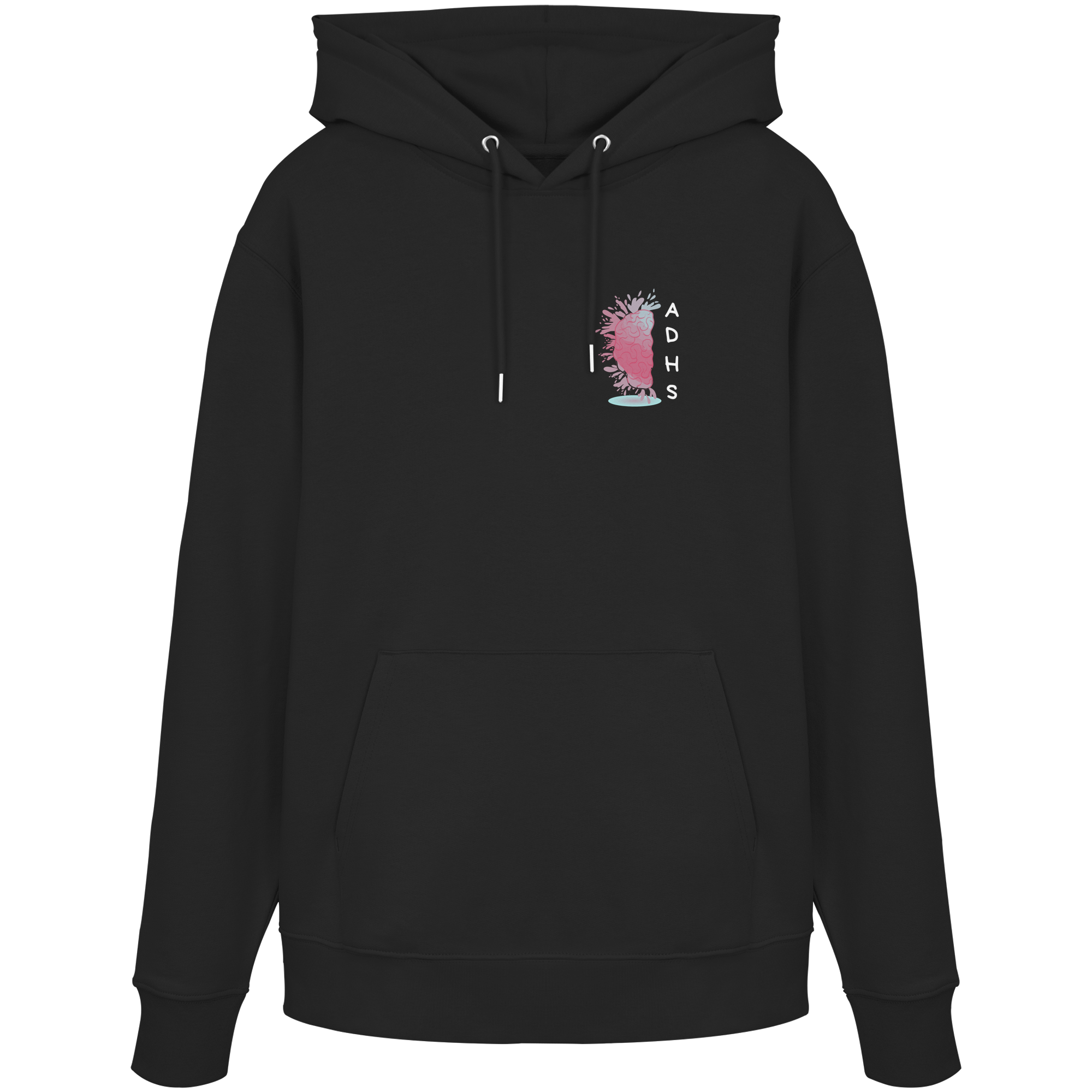 ADHS Aktiv Direkt Humorvoll Sozial Backprint - Organic Hoodie