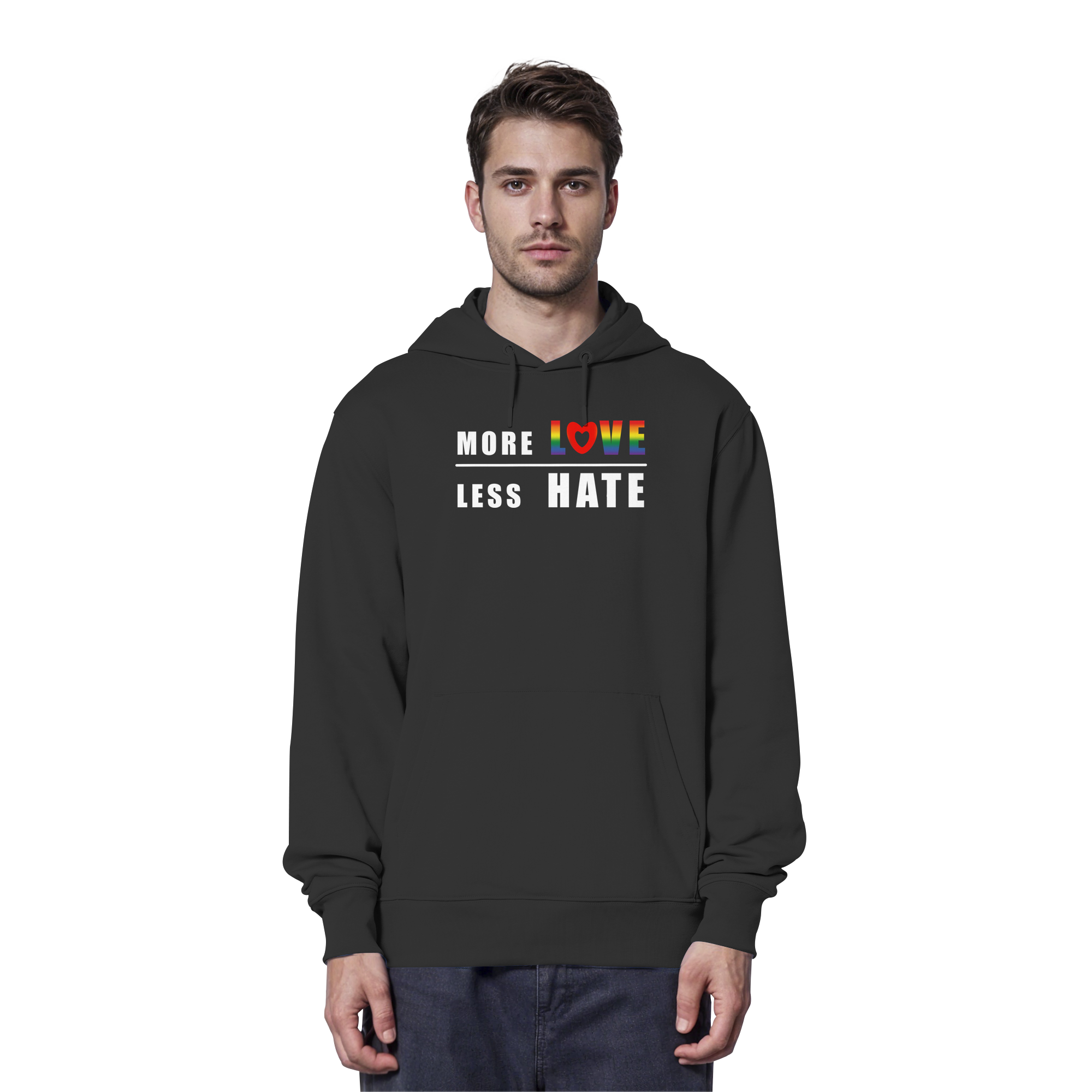 More Love Less Hate "Rainbow Edition" - Organic Hoodie