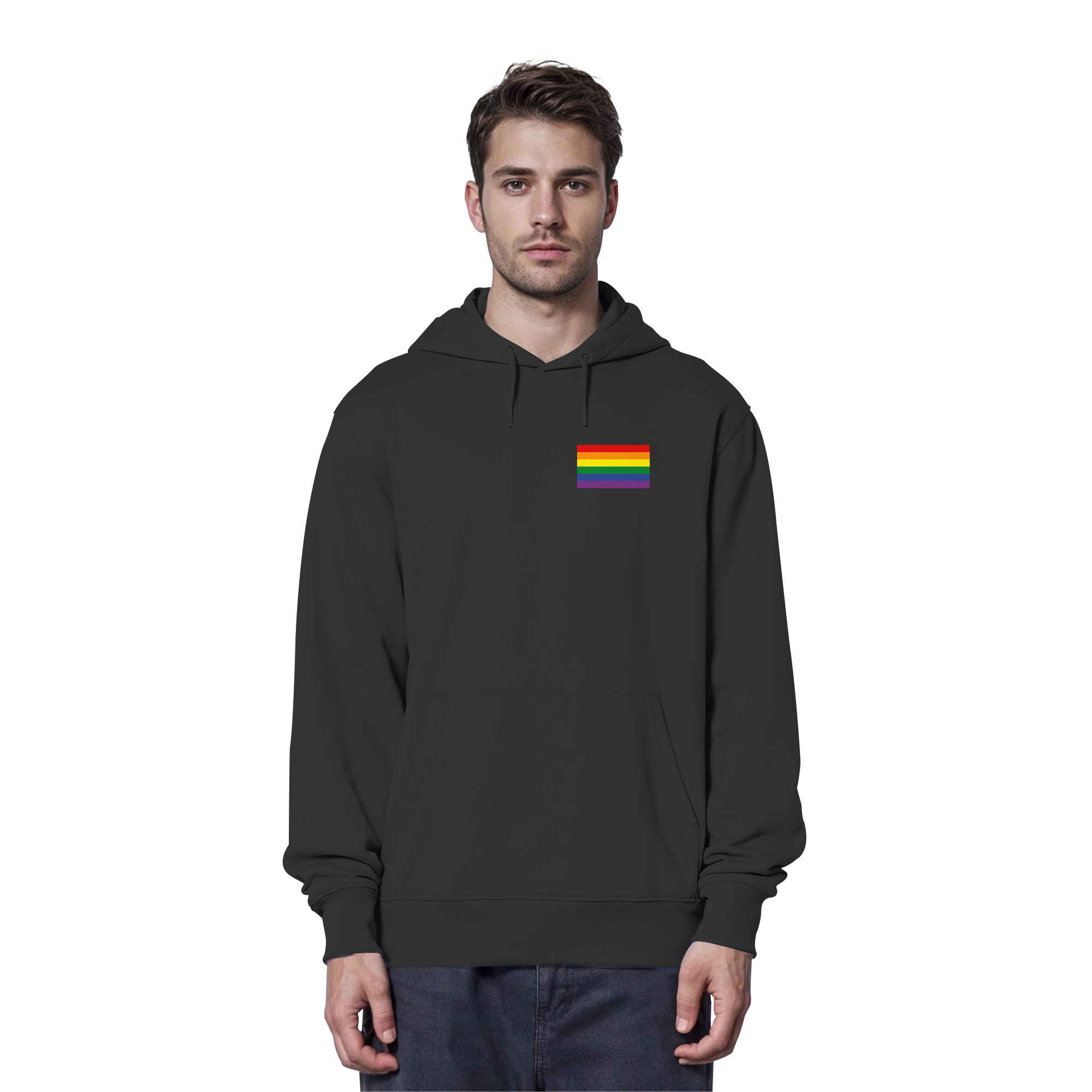Regenbogen Pride Flag - Organic Hoodie