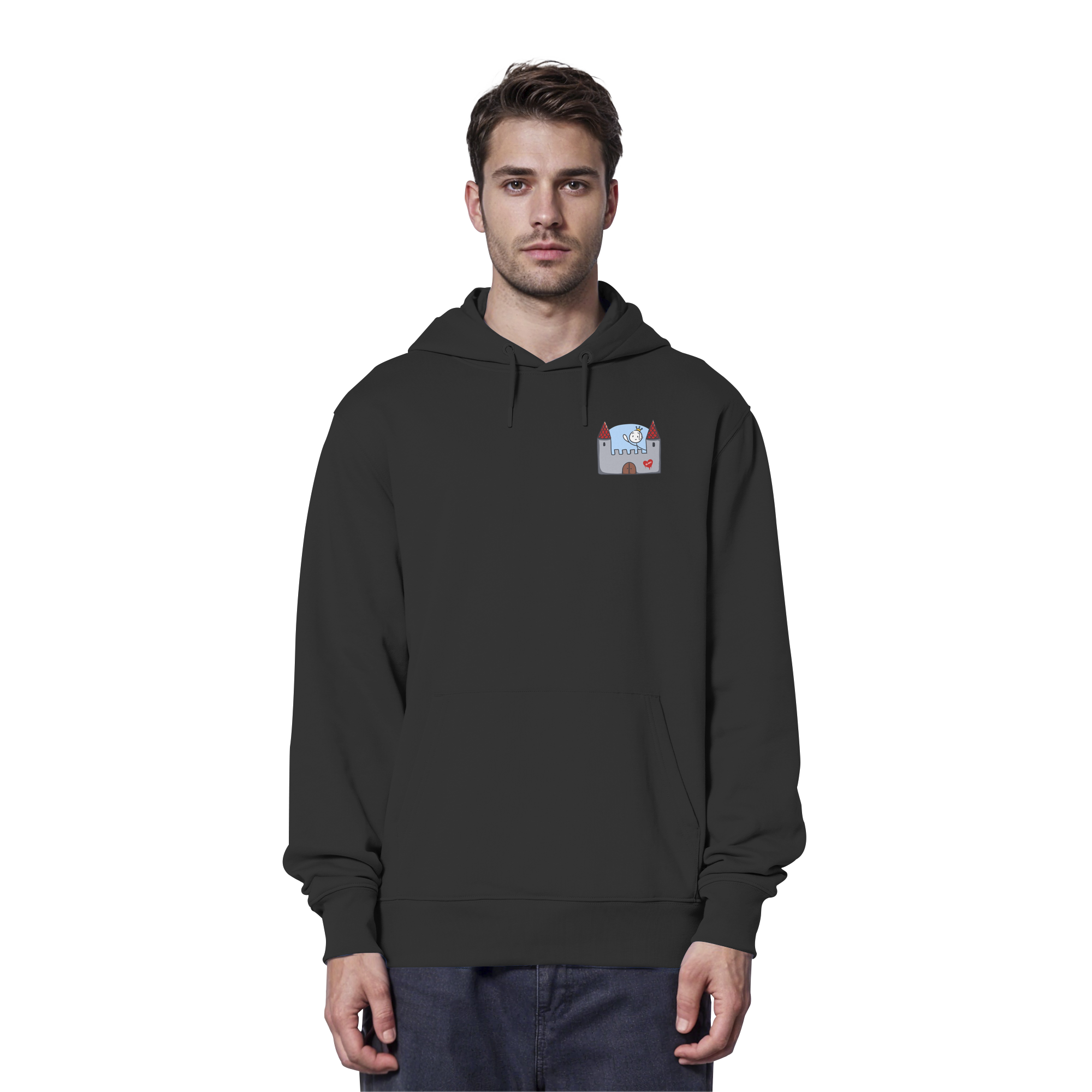 Hier und jetzt bin ich in Sicherheit "Bunte Edition" Backprint - Organic Hoodie