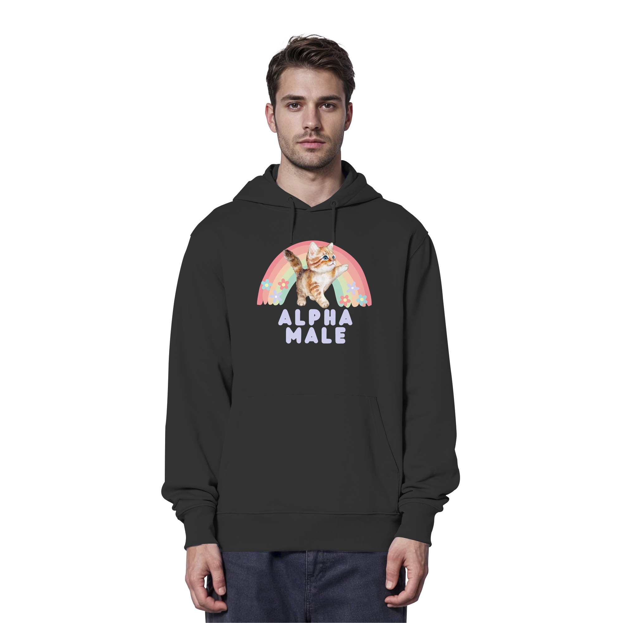 Alpha Male "Rainbow Roar Edition" - Organic Hoodie