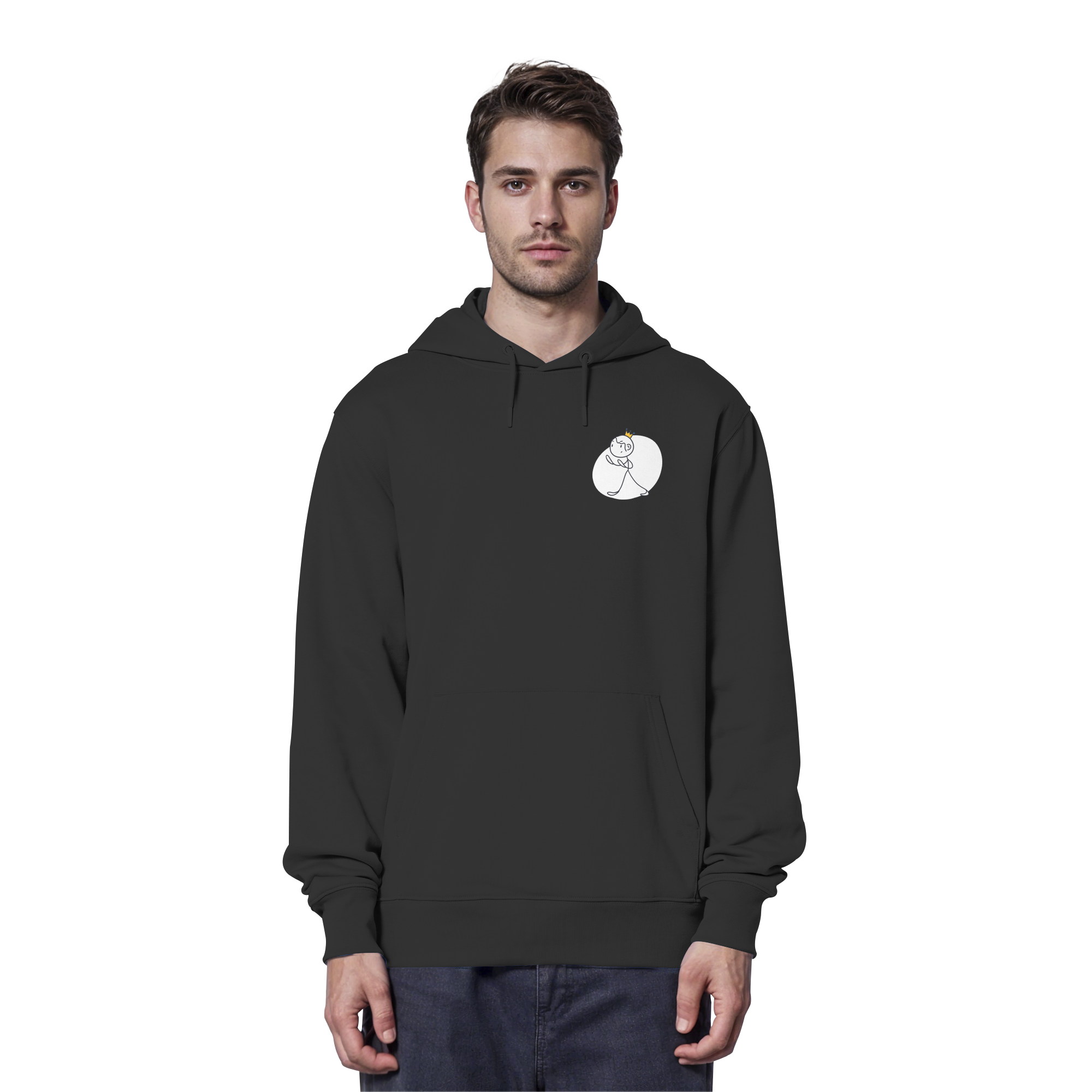 Seelenmännchen "Selbstverteidigung Edition" Brustprint (dunkel) - Organic Hoodie