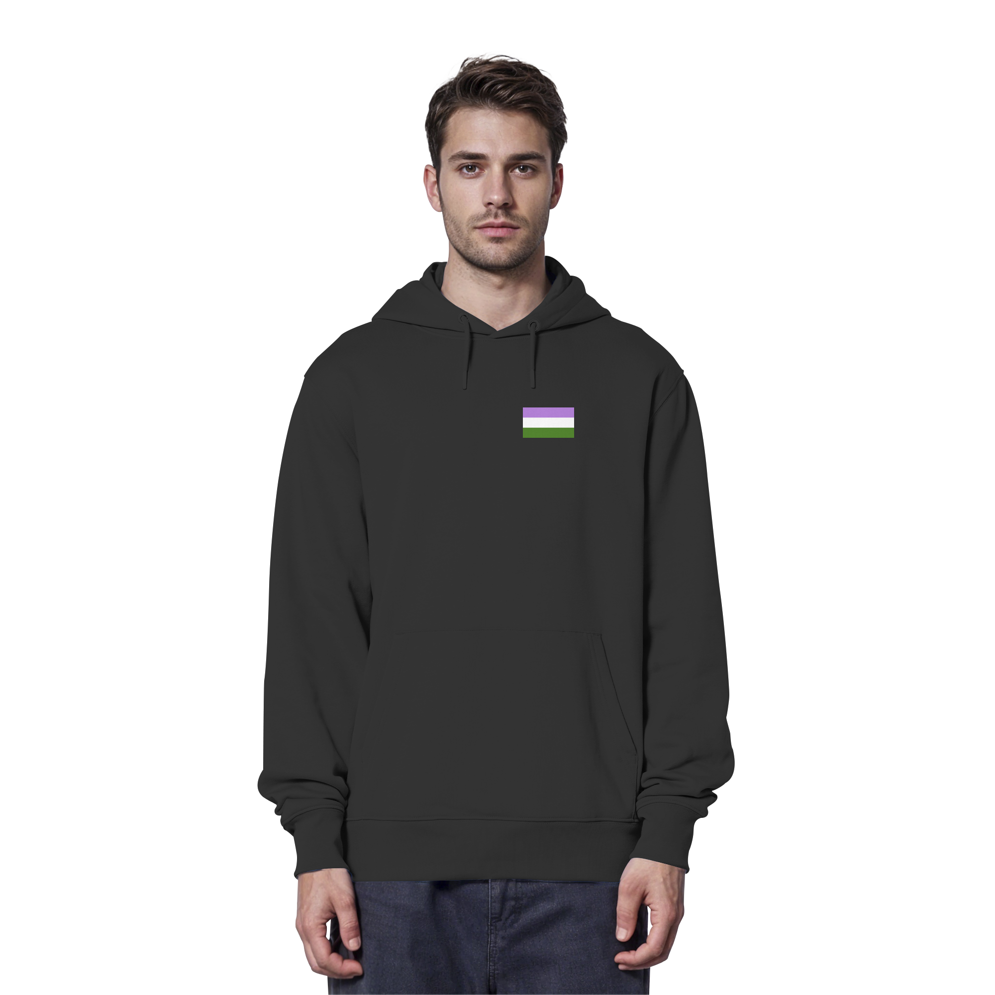 Genderqueer Pride Flag - Organic Hoodie