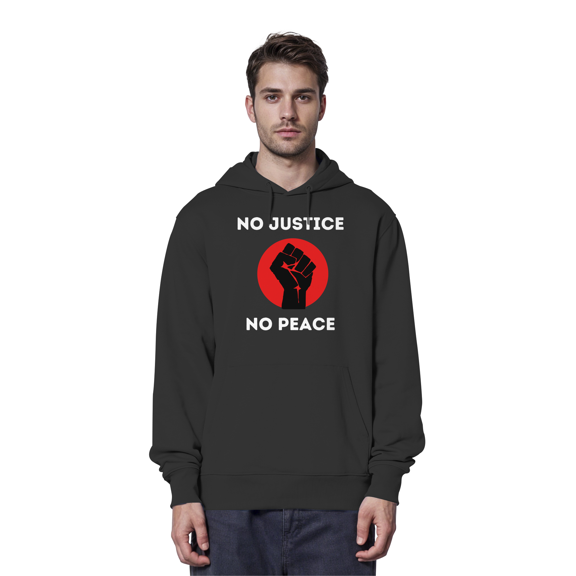 No Justice No Peace "Raised Fist Edition" - Organic Hoodie