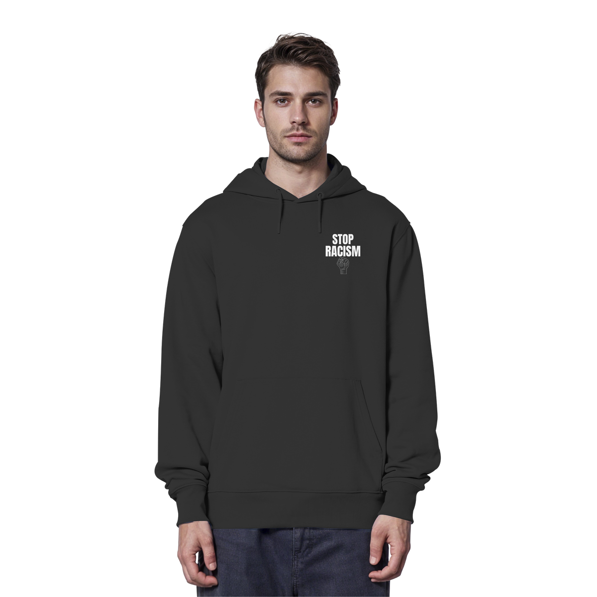 Stop Racism "Raised Fist Edition" - Organic Hoodie