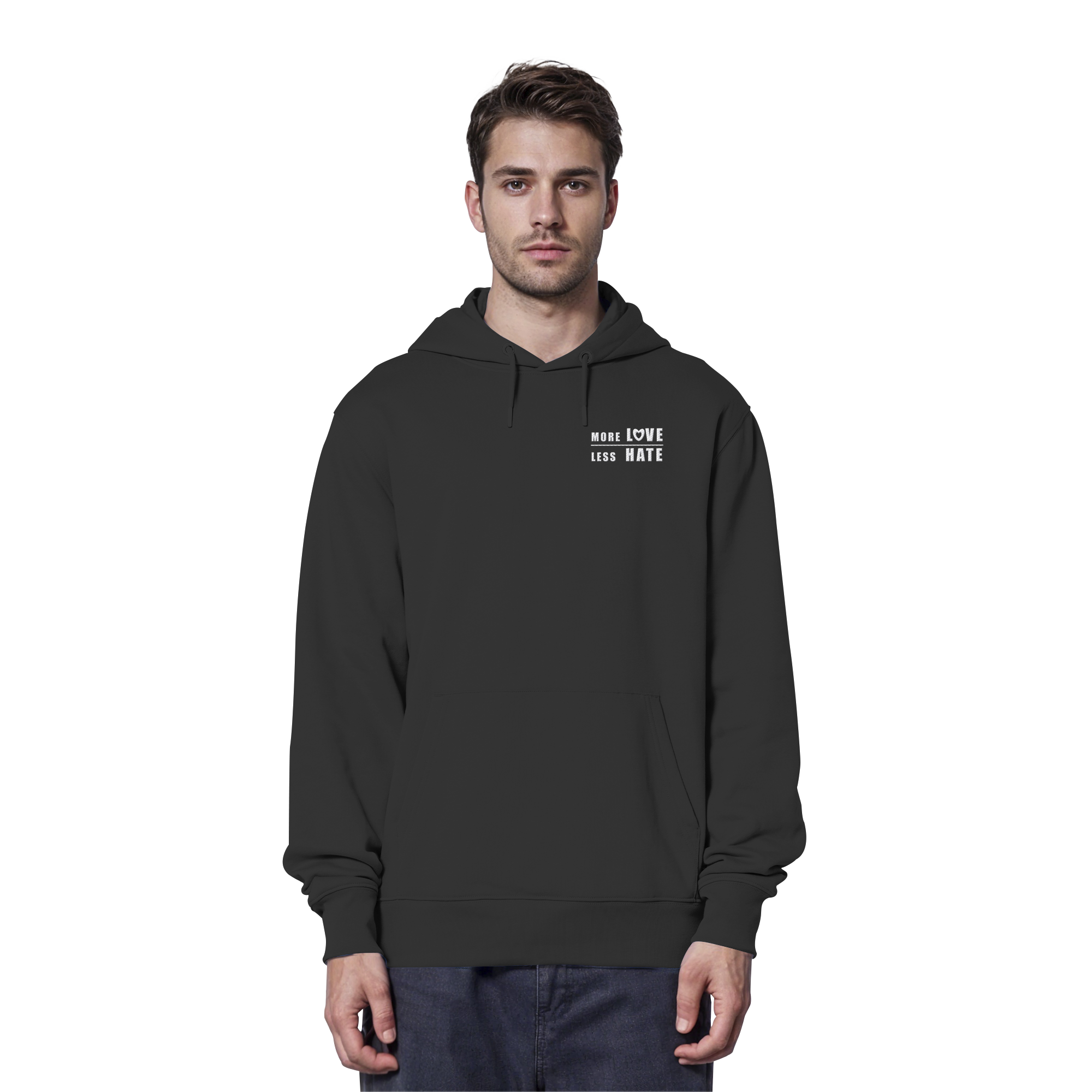 More Love Less Hate "Klare Kante Edition" Stick - Organic Hoodie