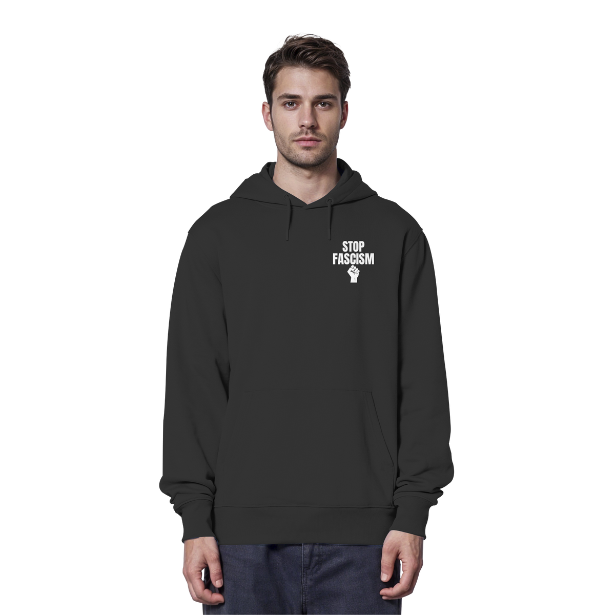 Stop Fascism "Raised Fist Edition" - Organic Hoodie