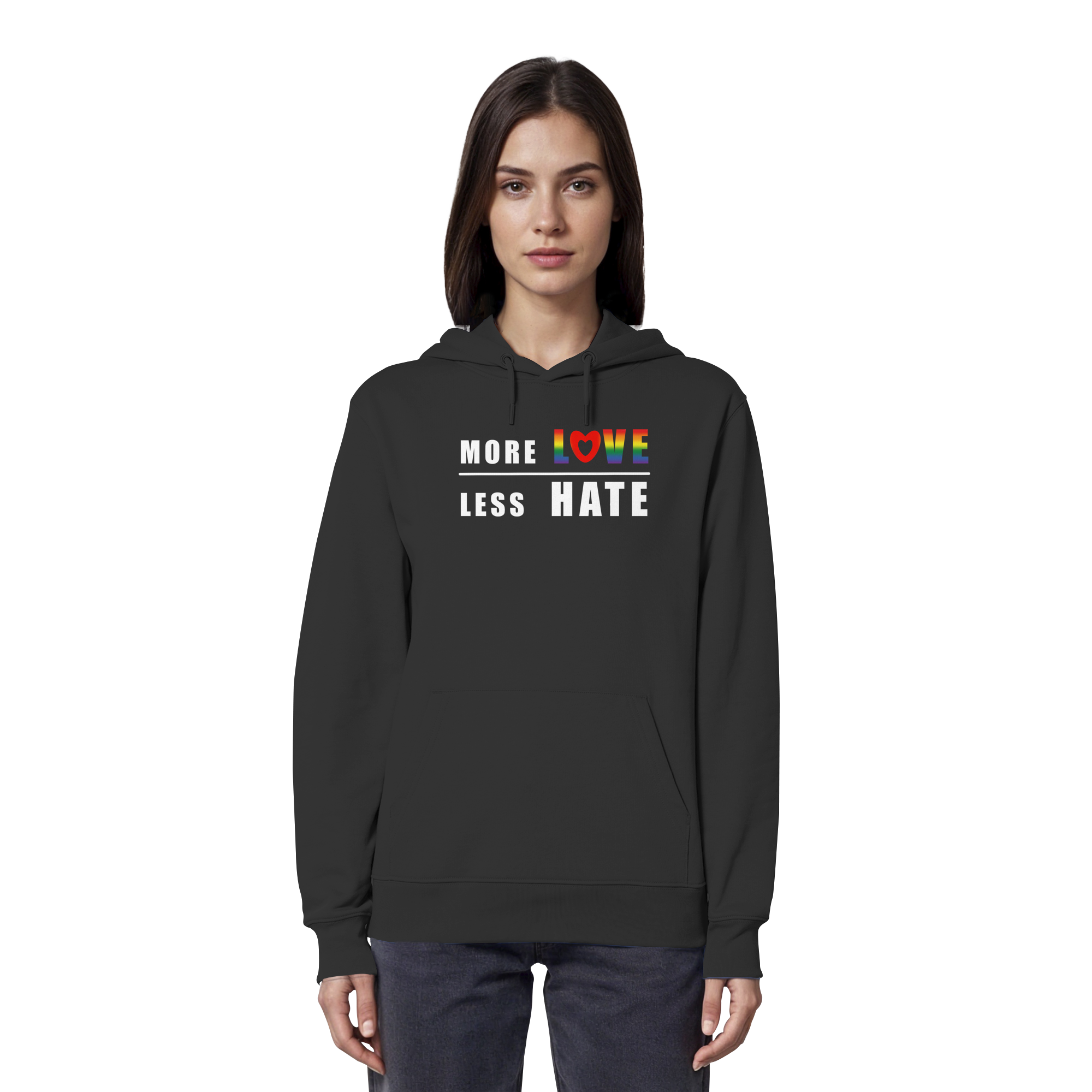 More Love Less Hate "Rainbow Edition" - Organic Hoodie