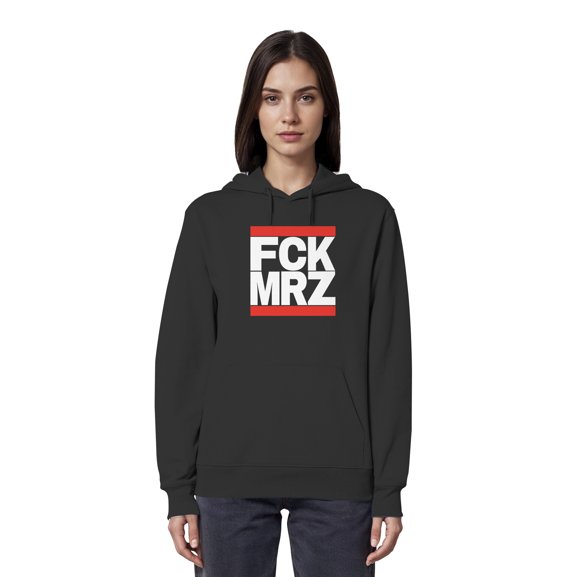 FCK MRZ (weiße Schrift) - Organic Hoodie