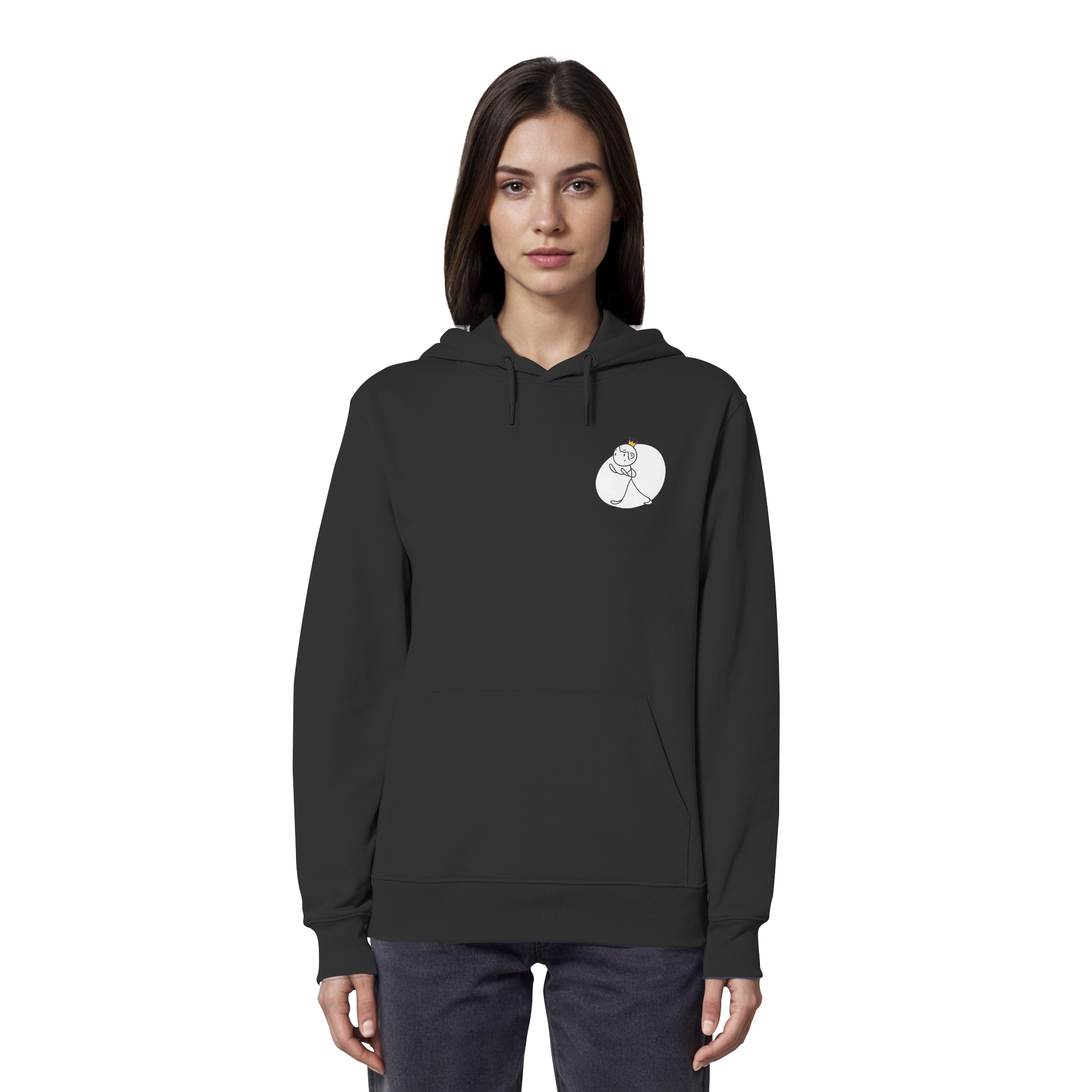 Seelenmännchen "Selbstverteidigung Edition" Brustprint (dunkel) - Organic Hoodie