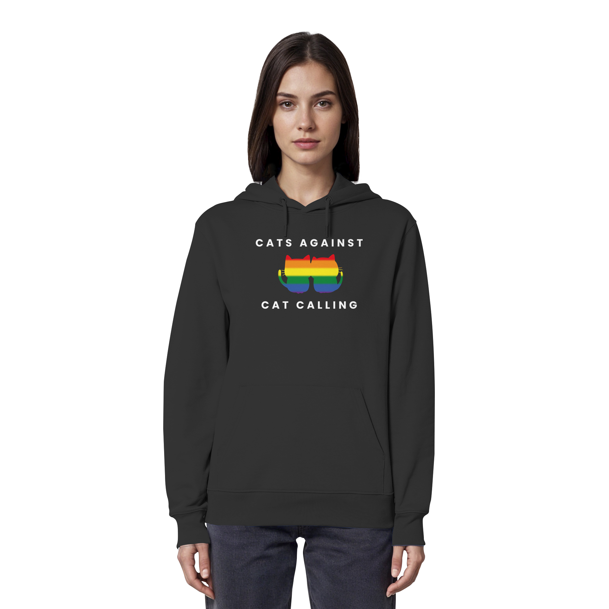 Cats Against Catcalling "Rainbow Edition" - Organic Hoodie