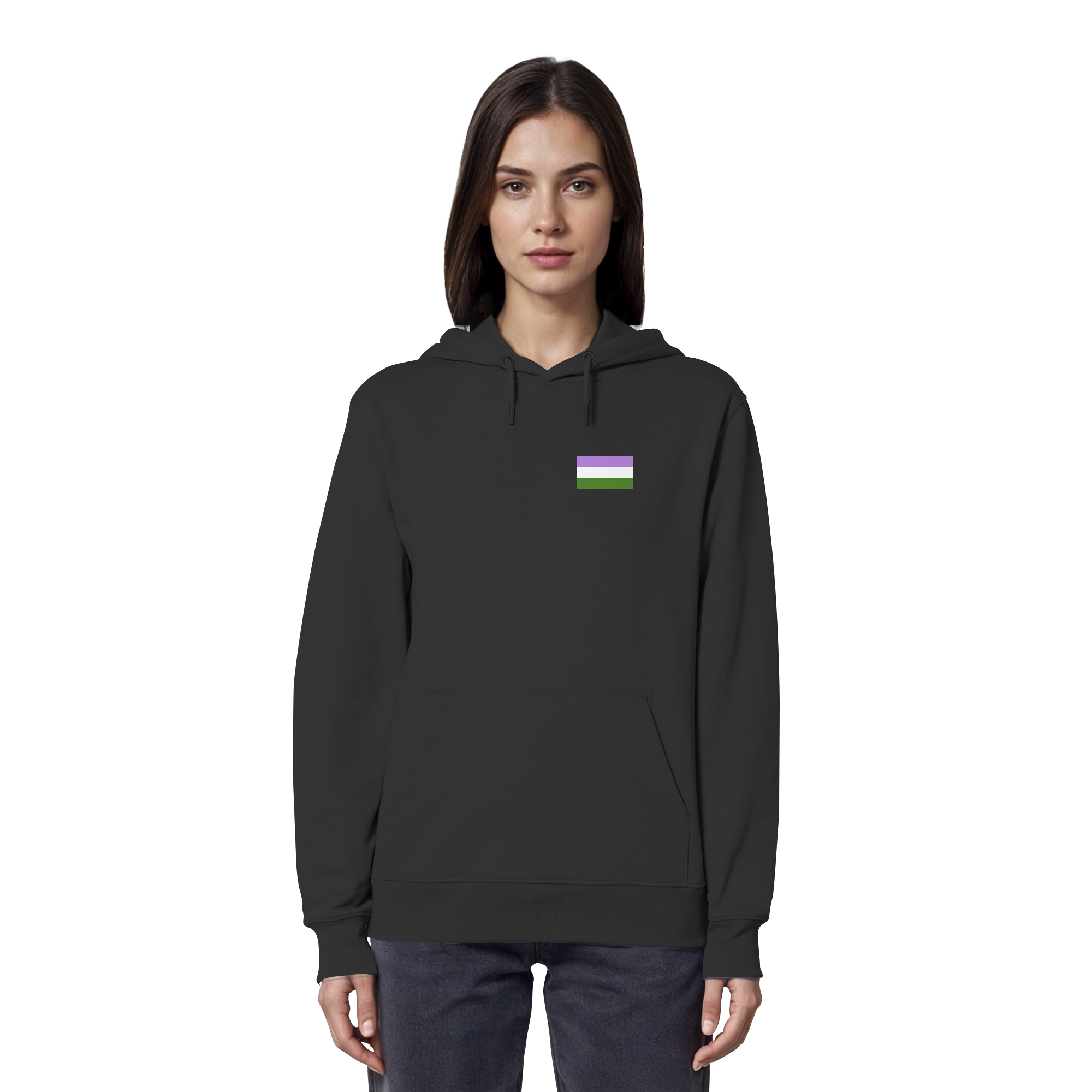 Genderqueer Pride Flag - Organic Hoodie