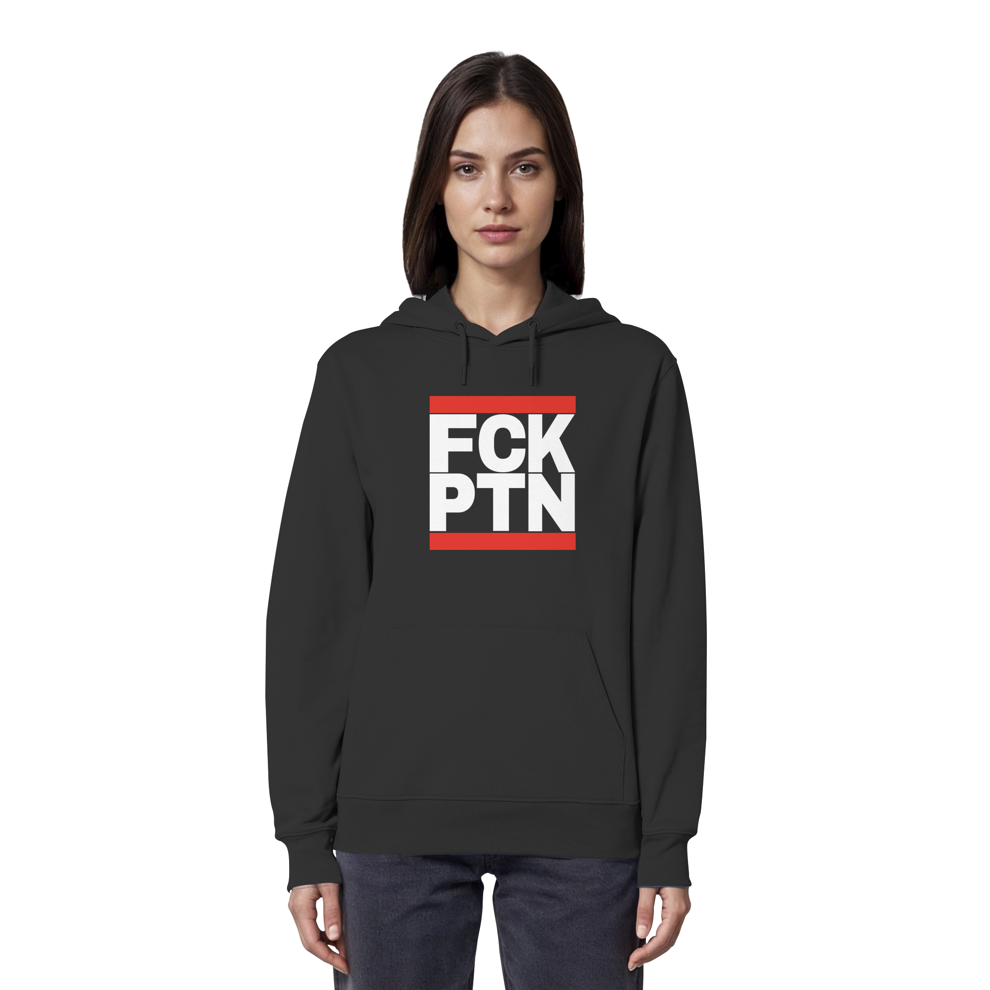 FCK PTN (weiße Schrift) - Organic Hoodie