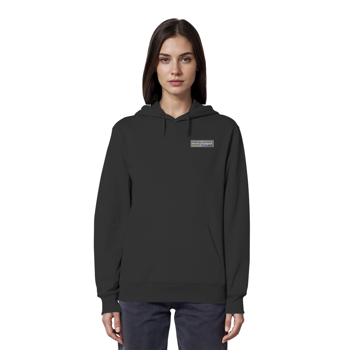 some men get pregnant "Trans Stripes Edition" - Organic Hoodie