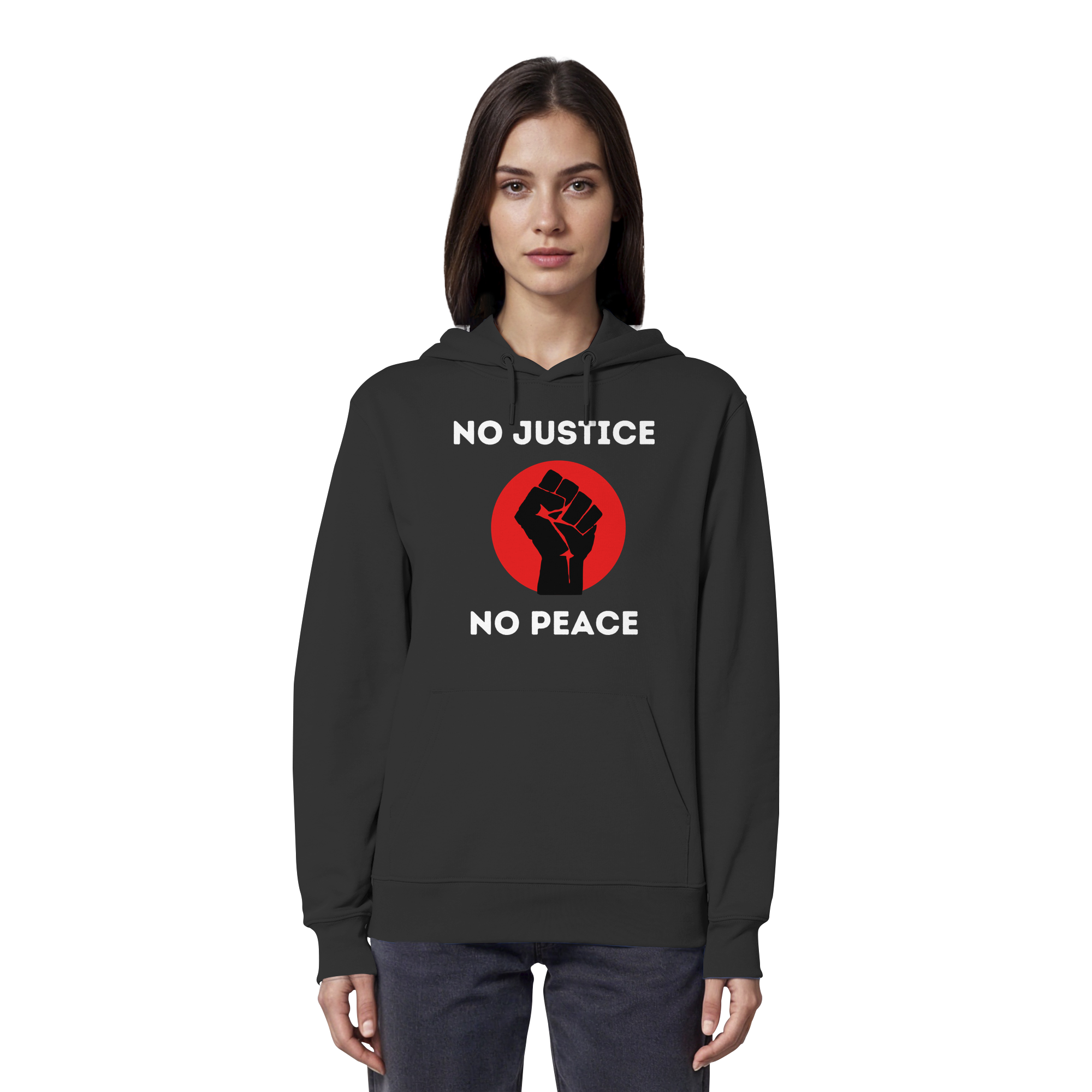 No Justice No Peace "Raised Fist Edition" - Organic Hoodie