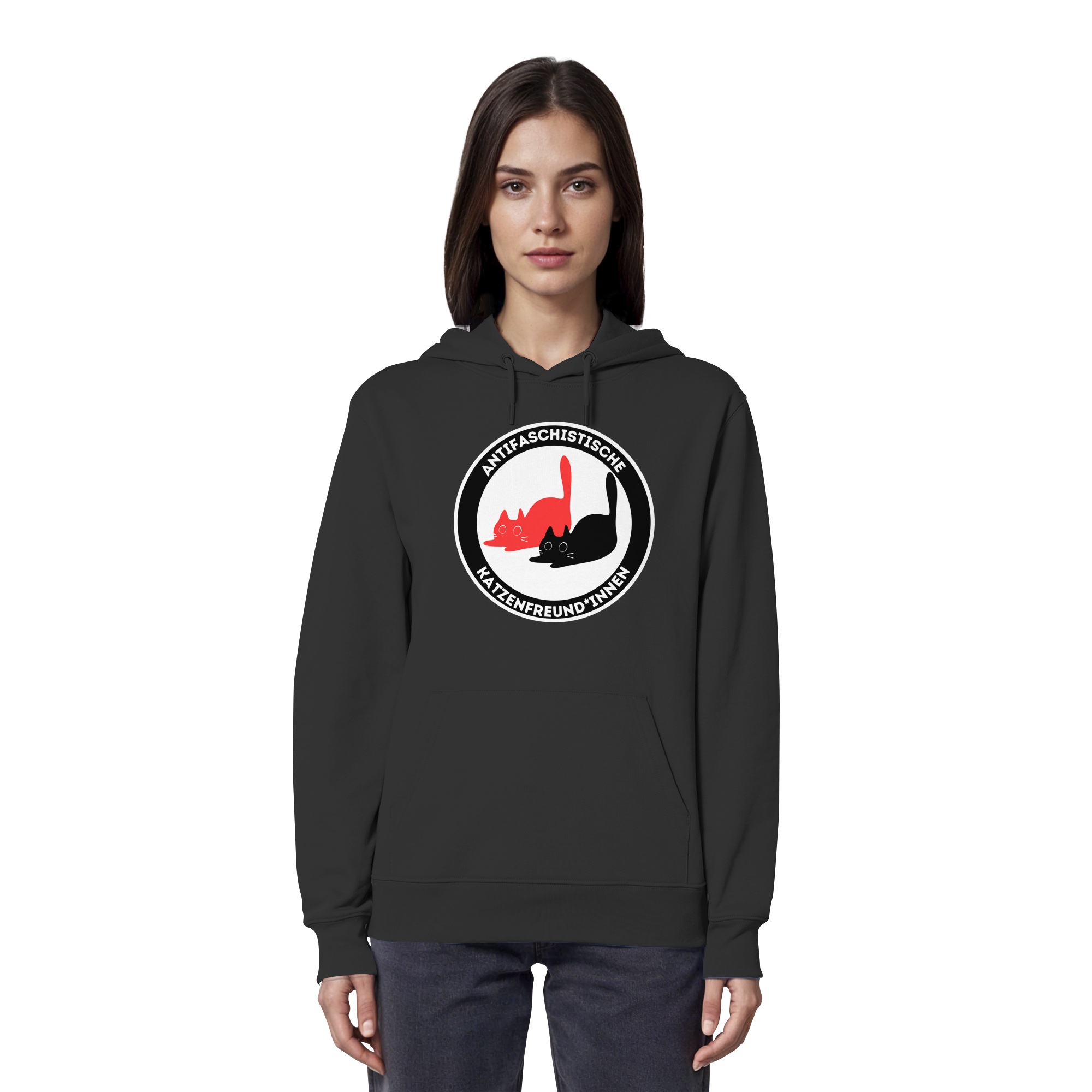 Antifaschistische Katzenfreund*innen - Organic Hoodie