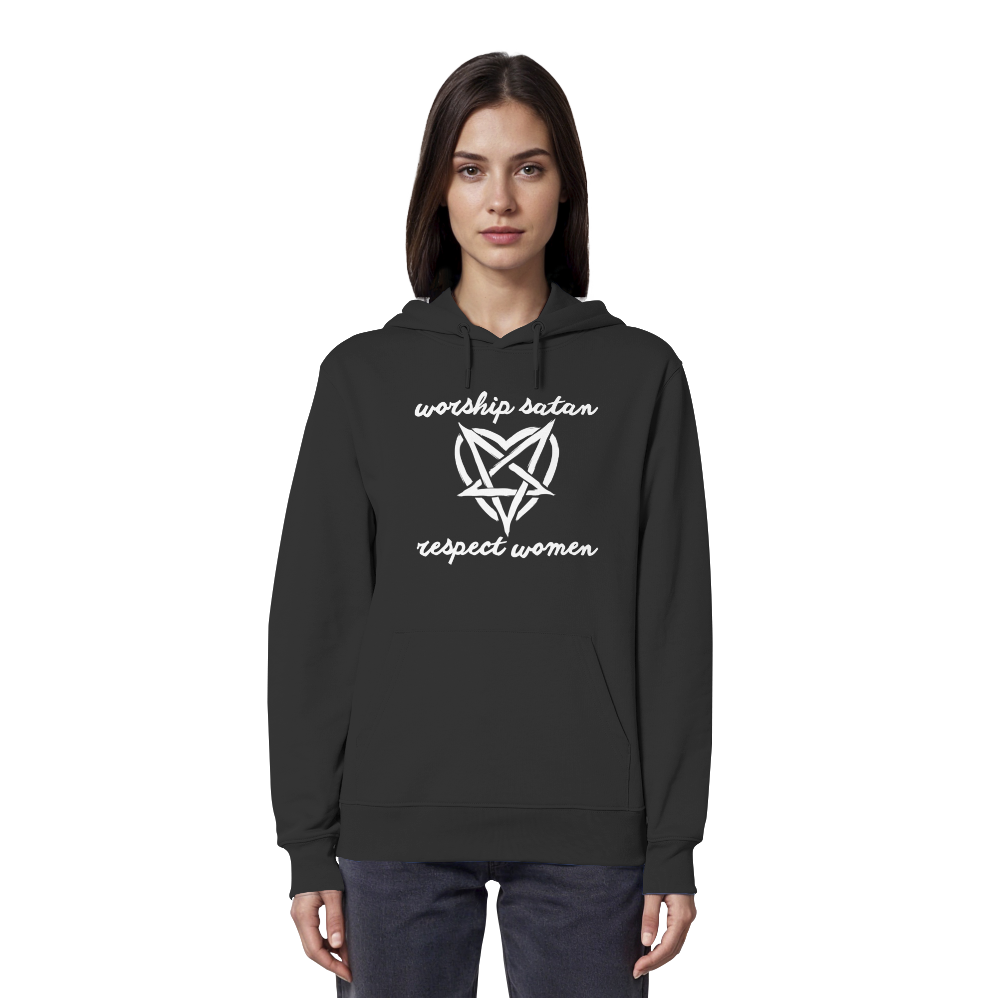 Worship Satan Respect Women - Organic Hoodie