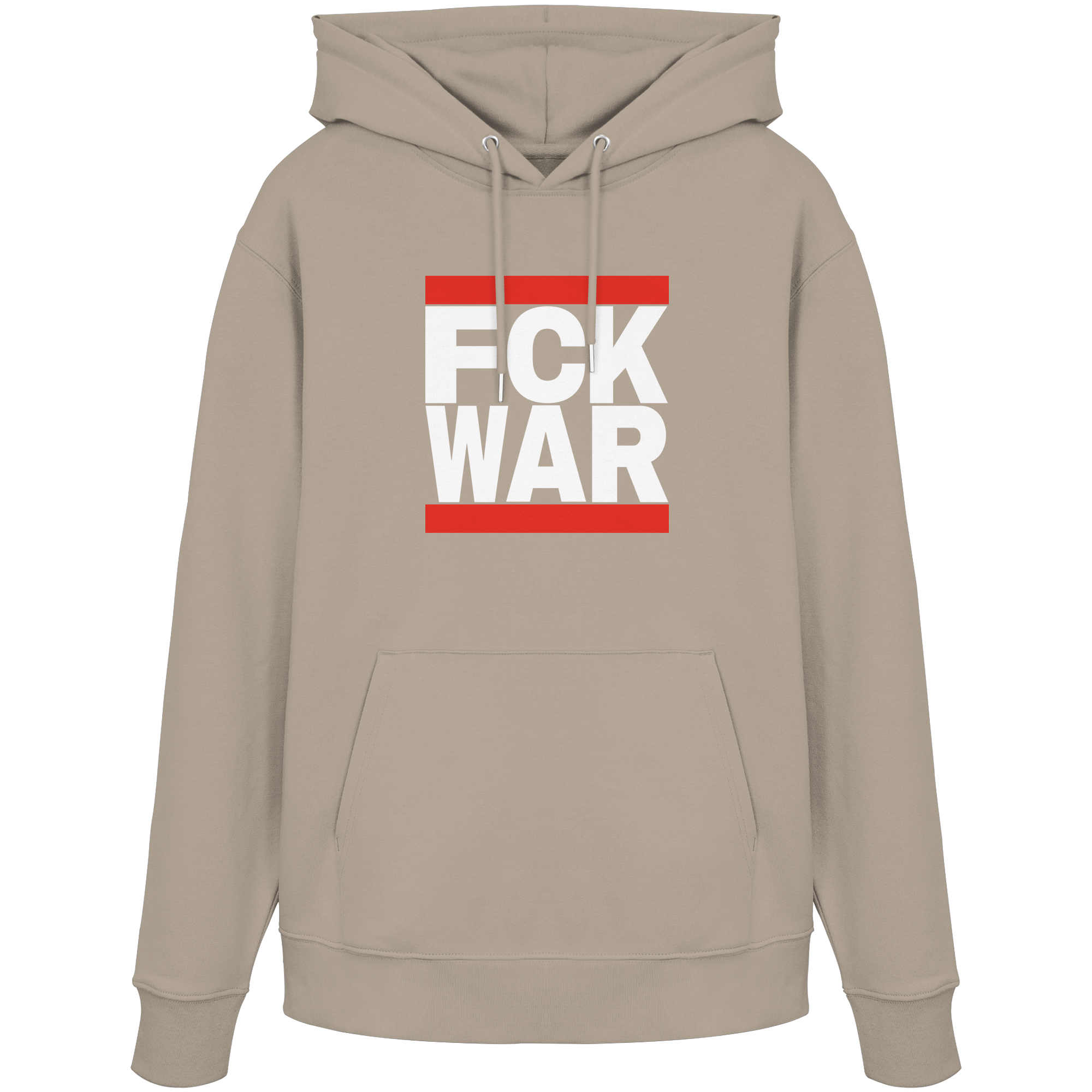 FCK WAR (weiße Schrift) - Organic Hoodie