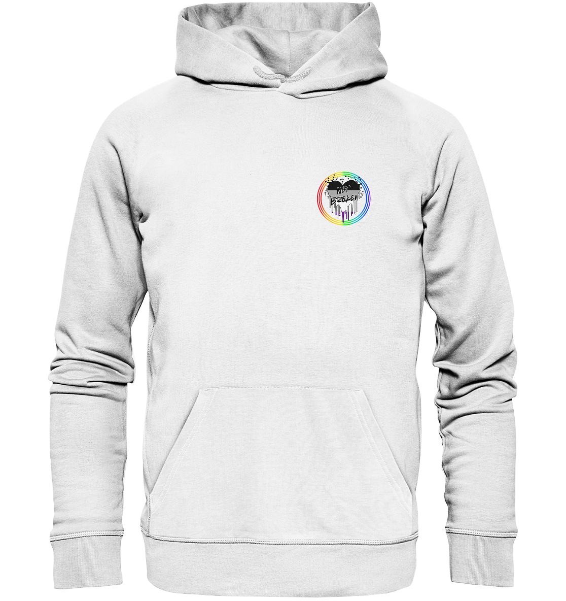 Asexual Not Broken "Regenbogenkreis Edition" - Organic Hoodie