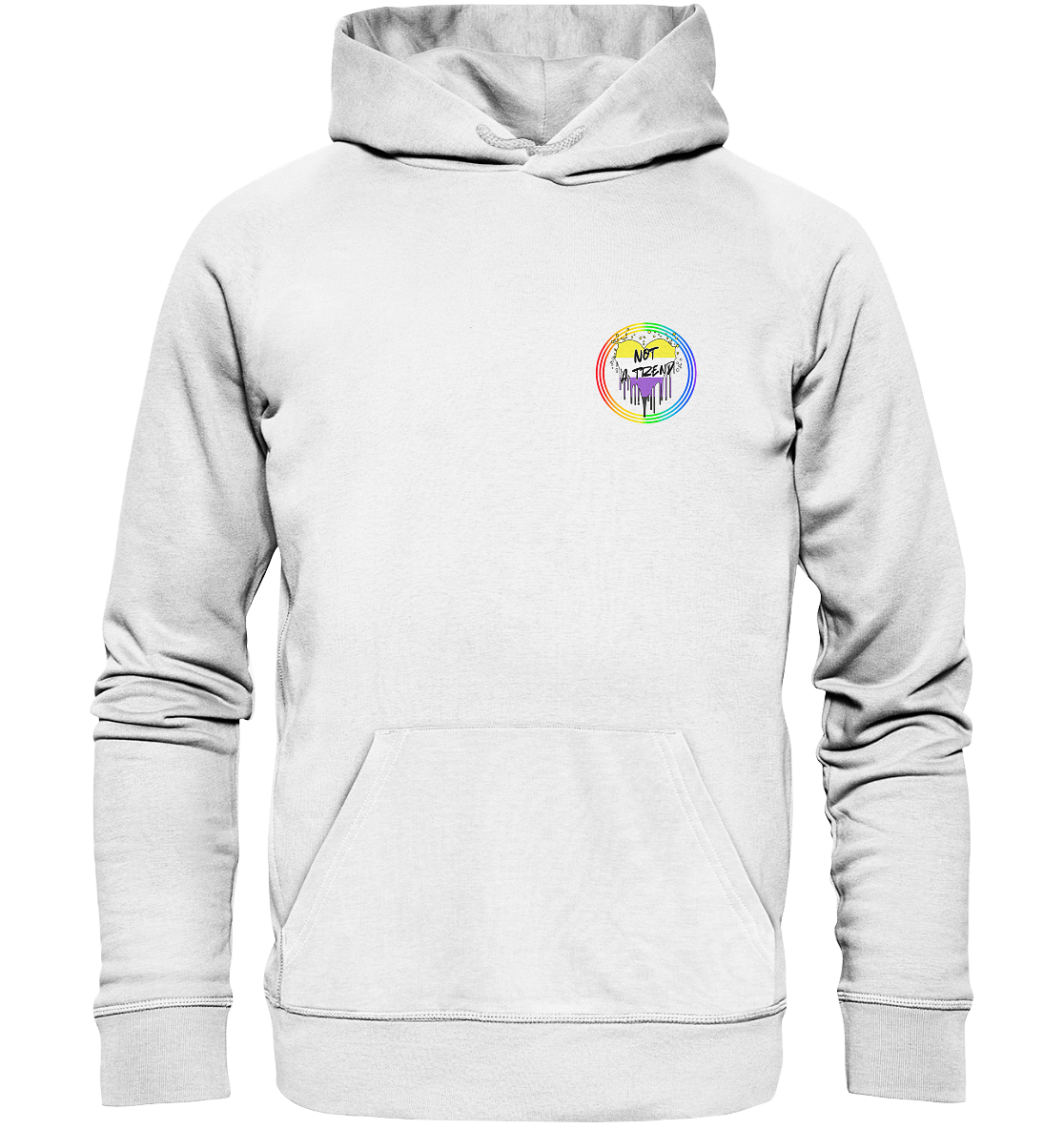 Nonbinary Not a Trend "Regenbogenkreis Edition" - Organic Hoodie