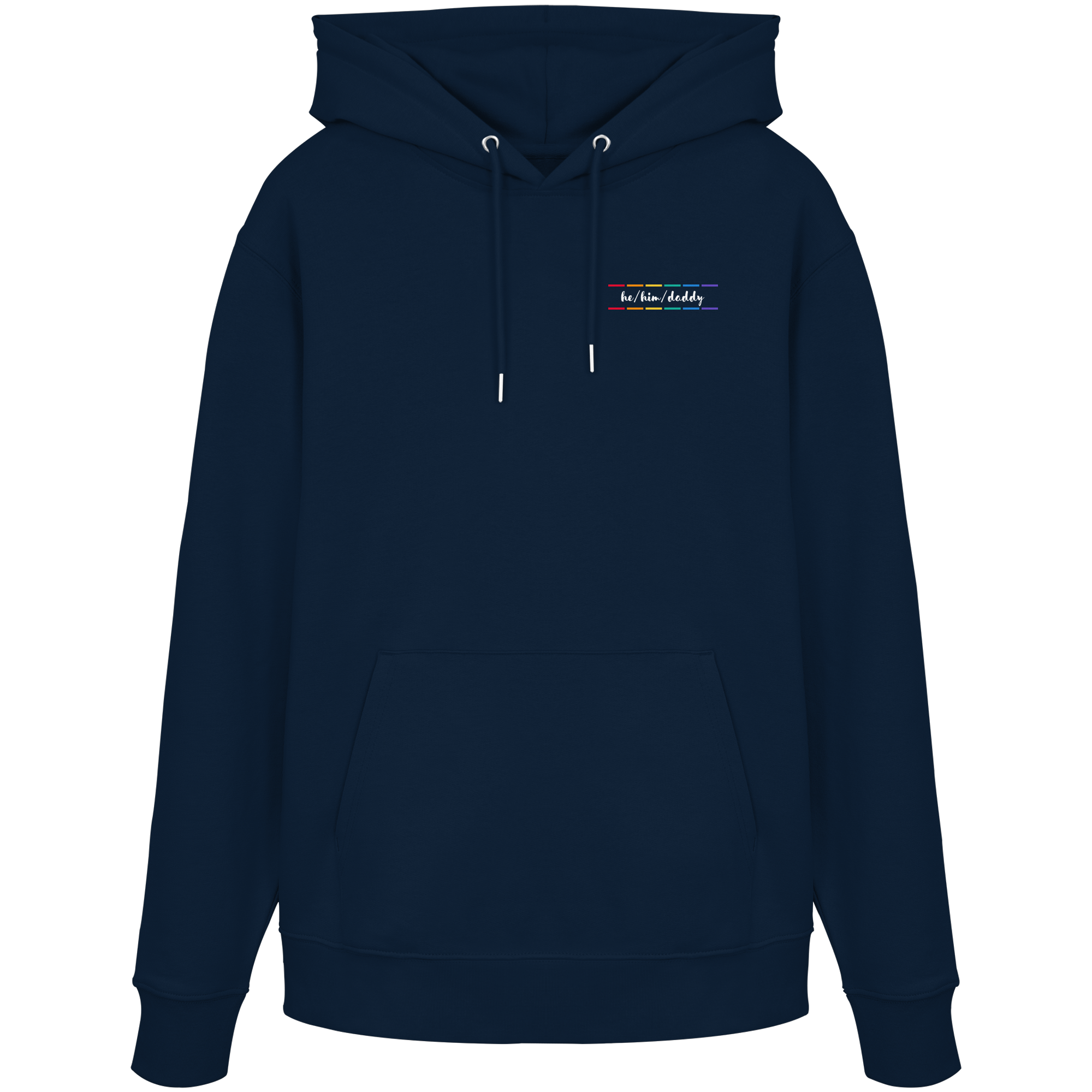 he/him/daddy "Pride Stripes Edition" - Organic Hoodie