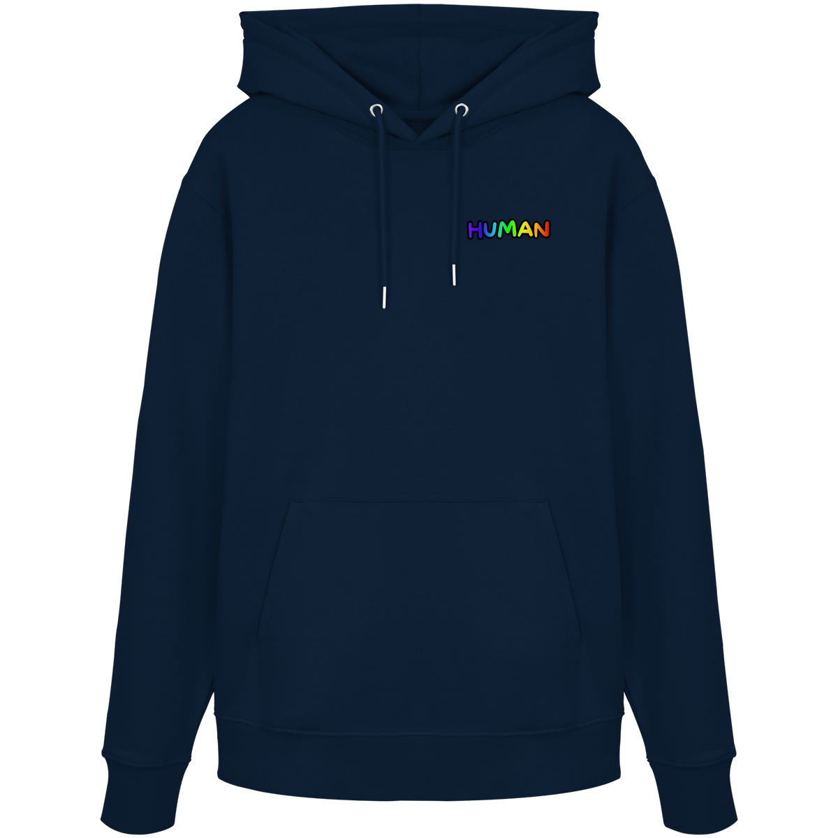 HUMAN in Regenbogen Farben "Bubble Edition" - Organic Hoodie