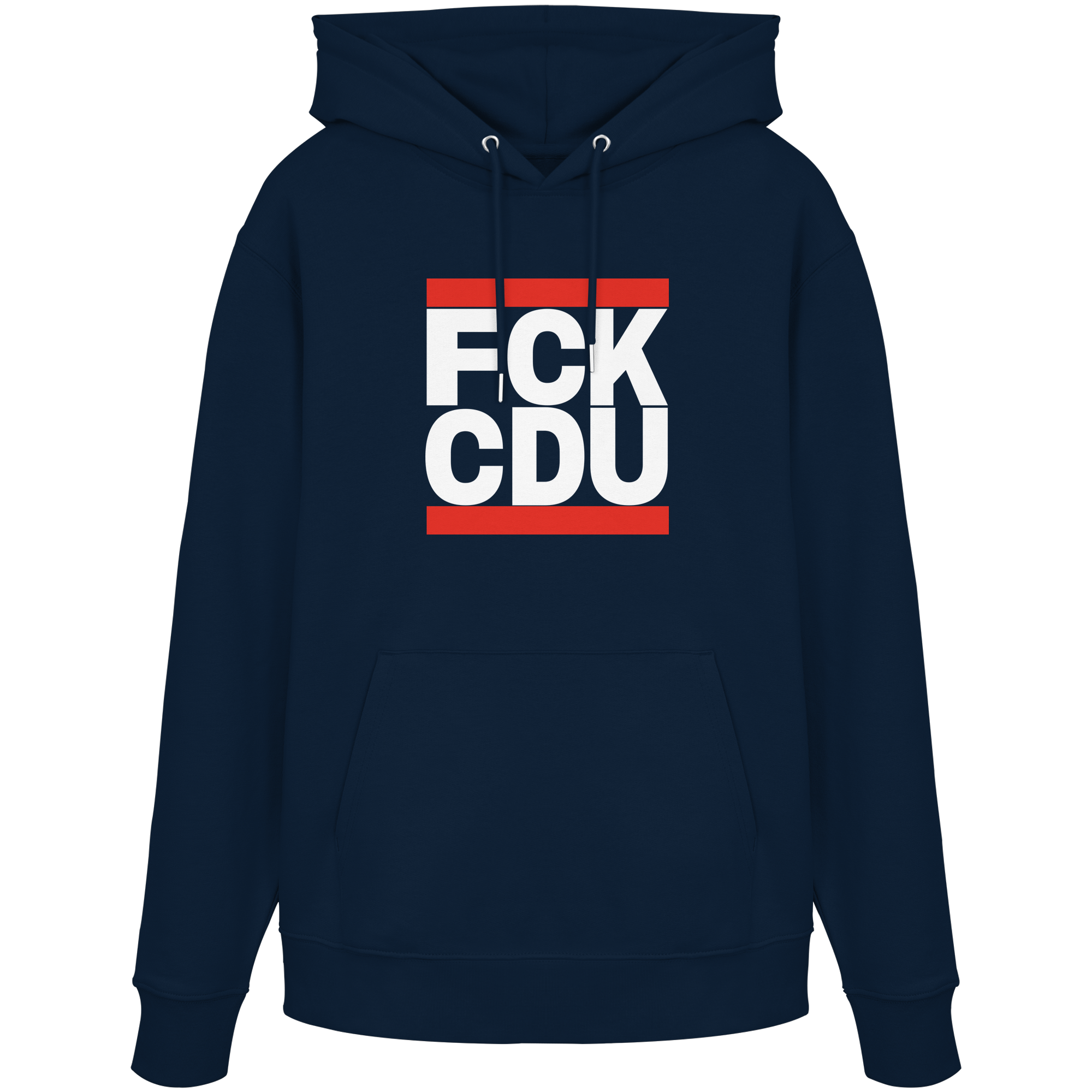 FCK CDU (weiße Schrift) - Organic Hoodie