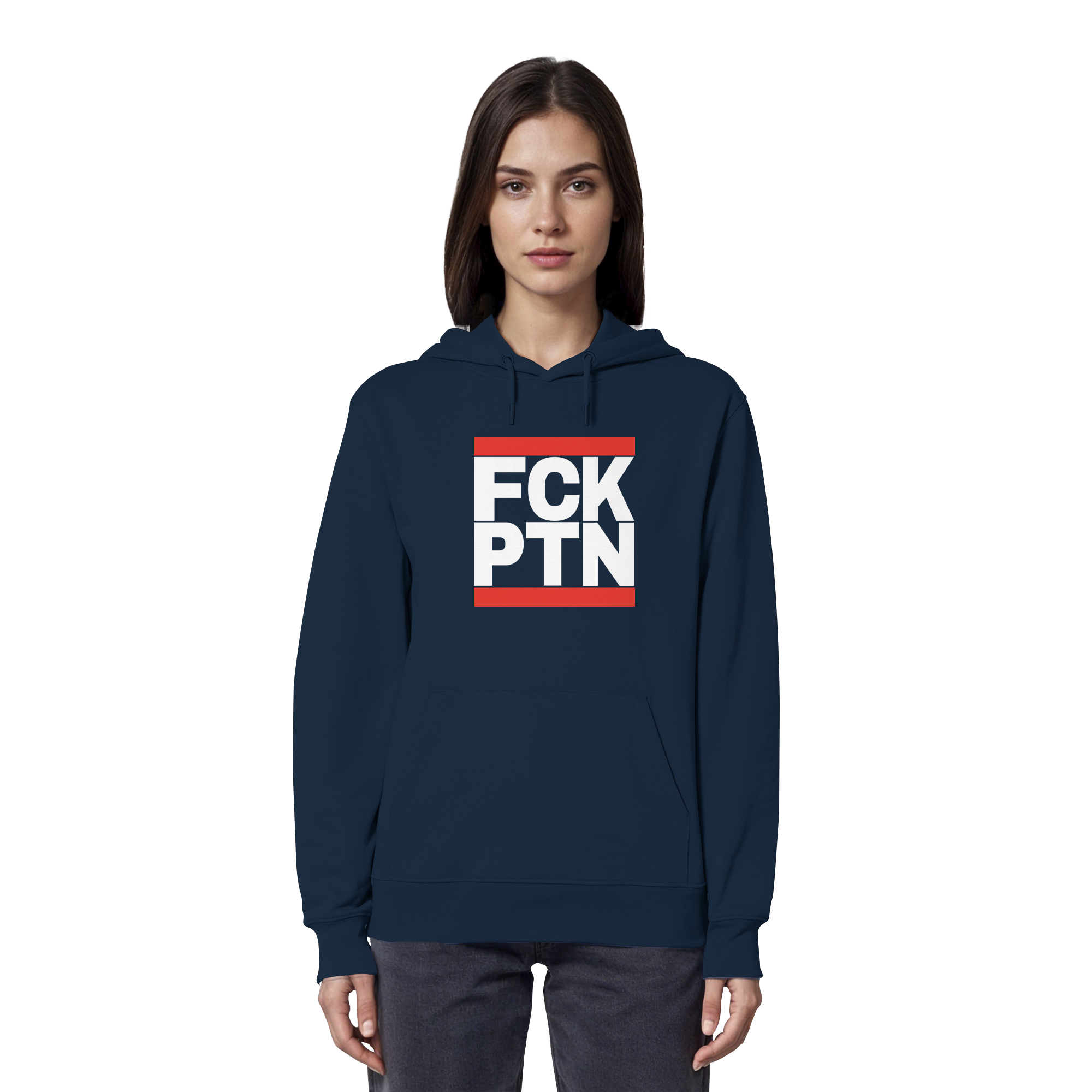 FCK PTN (weiße Schrift) - Organic Hoodie