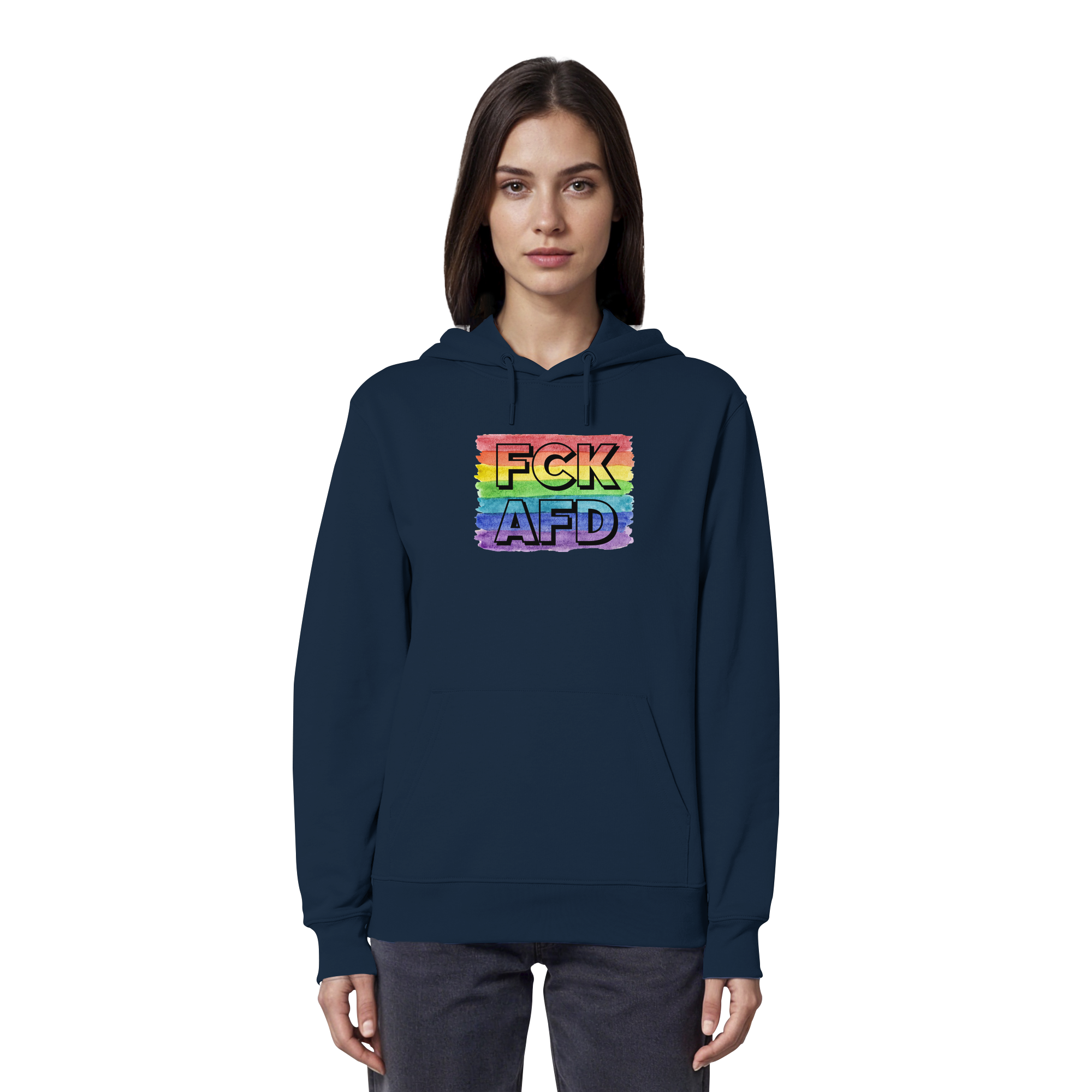 FCK AFD "Rainbow Resistance Edition" - Organic Hoodie