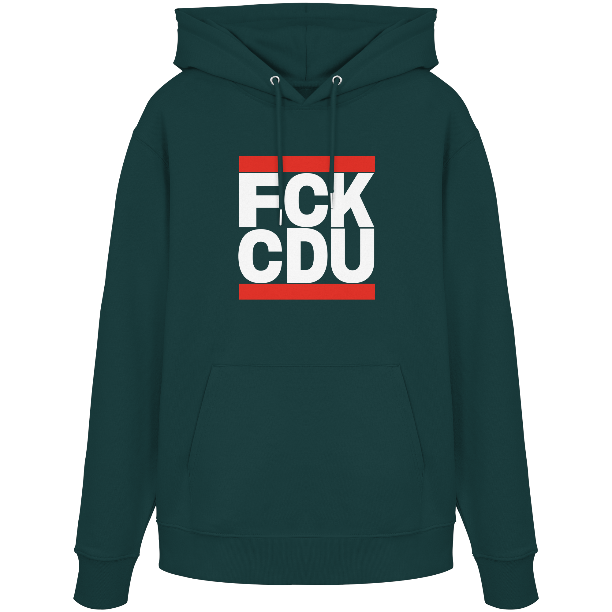FCK CDU (weiße Schrift) - Organic Hoodie