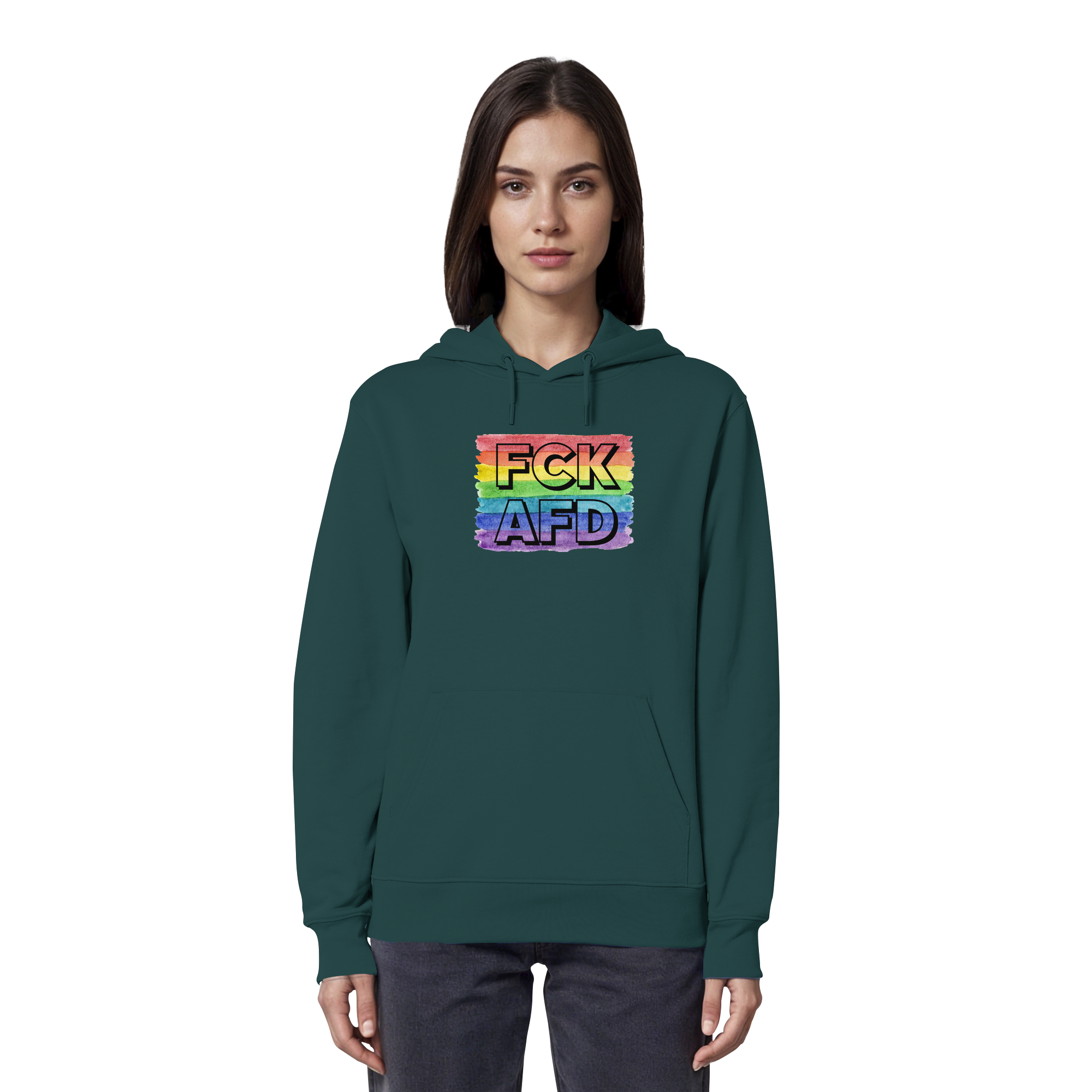 FCK AFD "Rainbow Resistance Edition" - Organic Hoodie