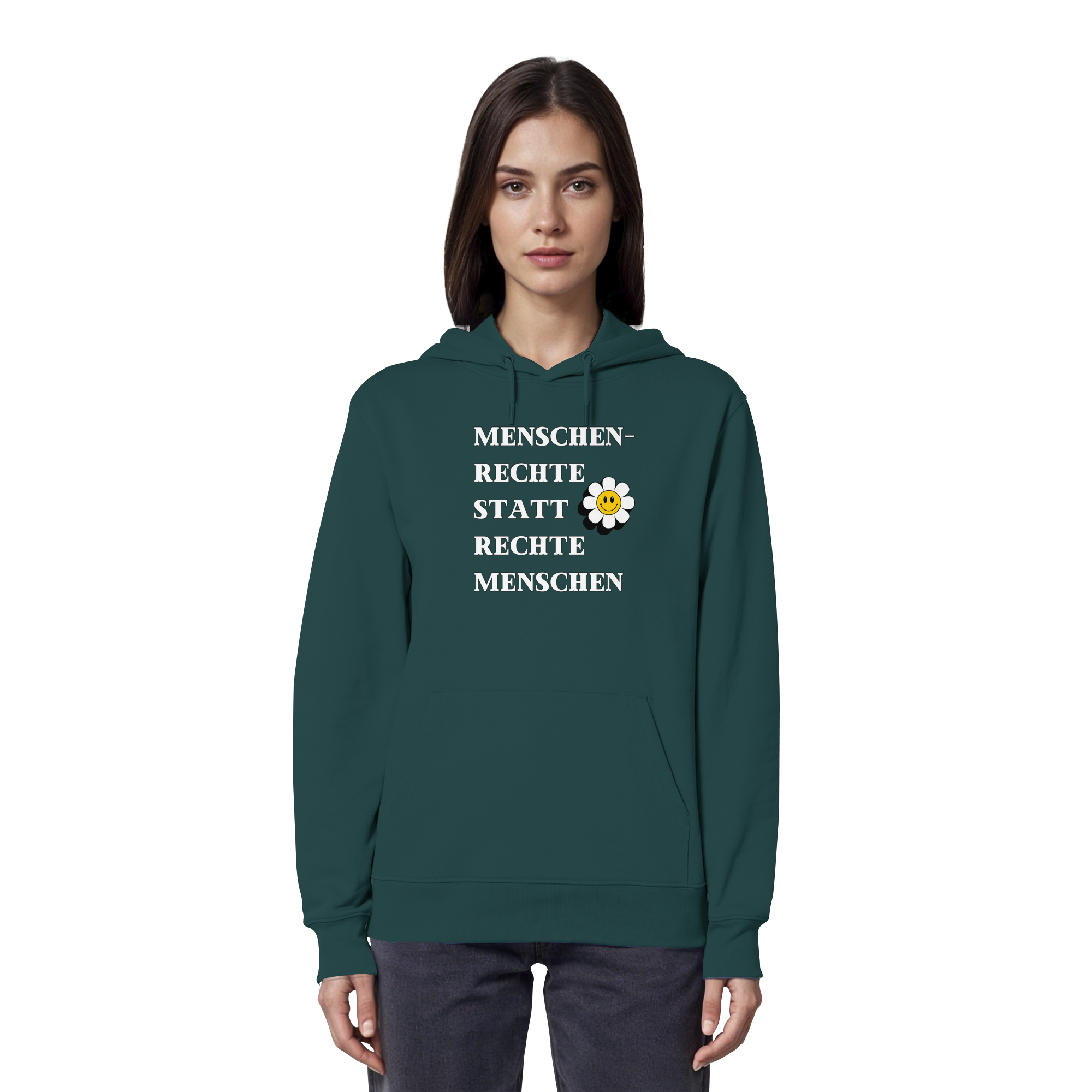 Menschenrechte statt rechte Menschen - Organic Hoodie