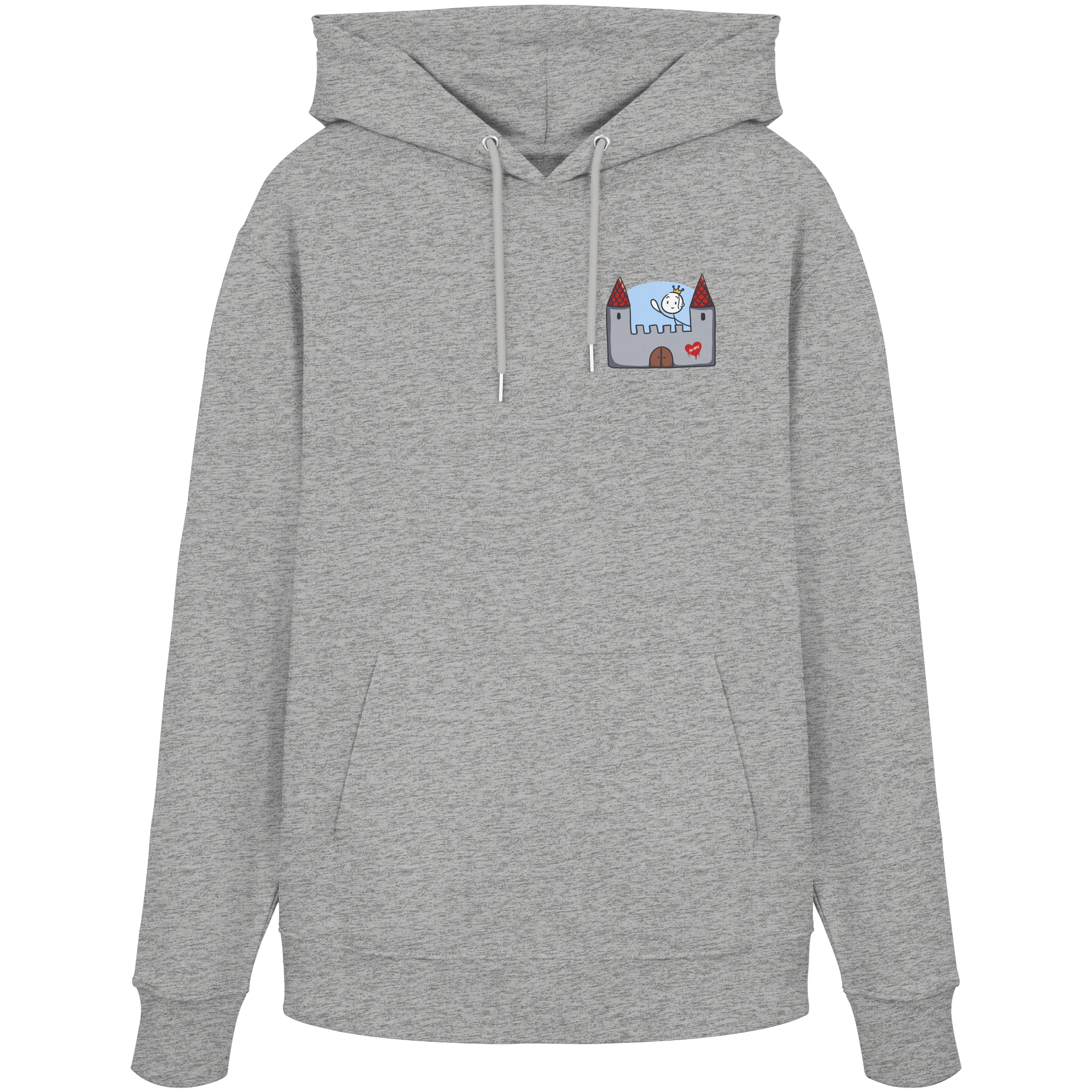 Hier und jetzt bin ich in Sicherheit "Schwarze Edition" Backprint - Organic Hoodie