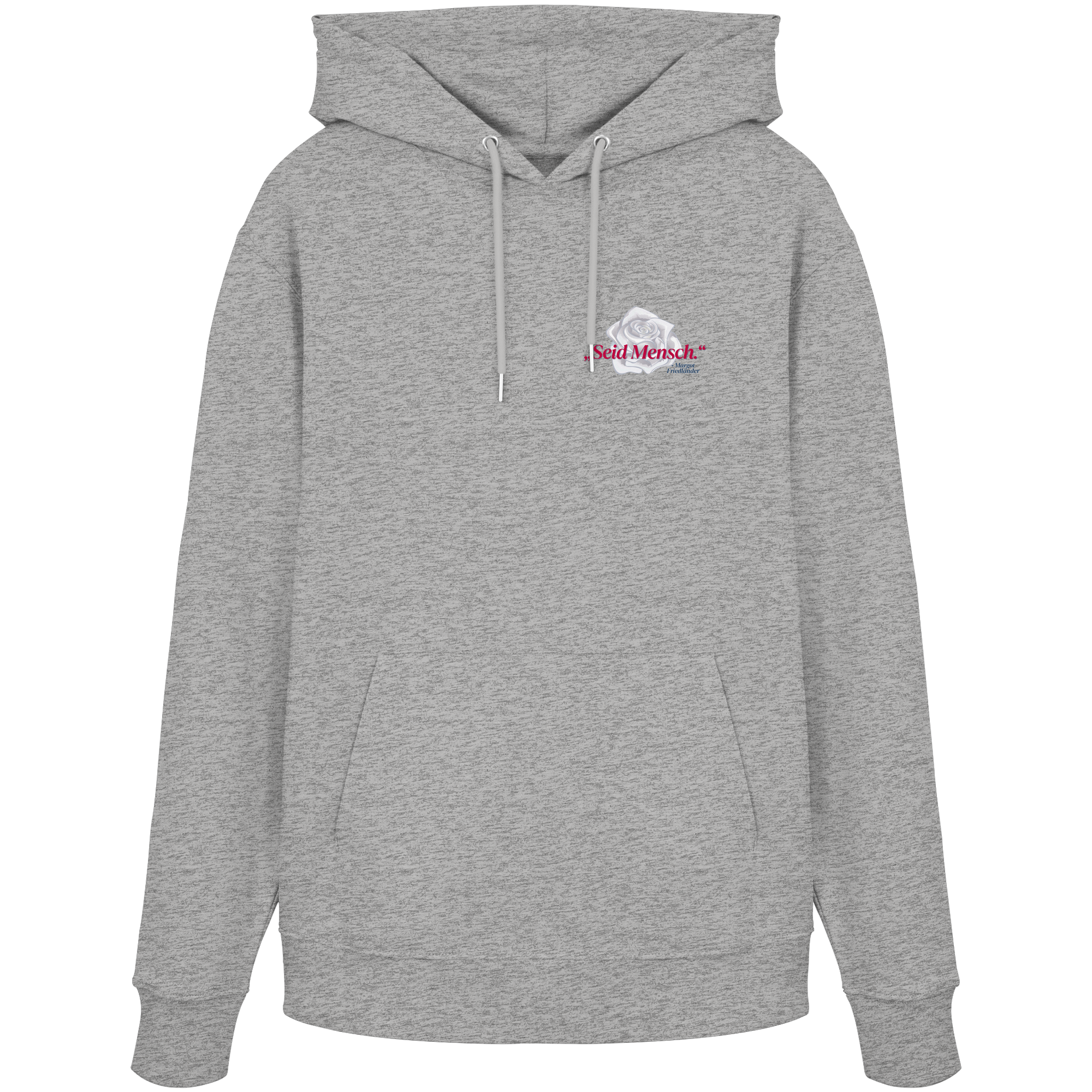 Seid Mensch "Weiße Rose Edition" - Organic Hoodie