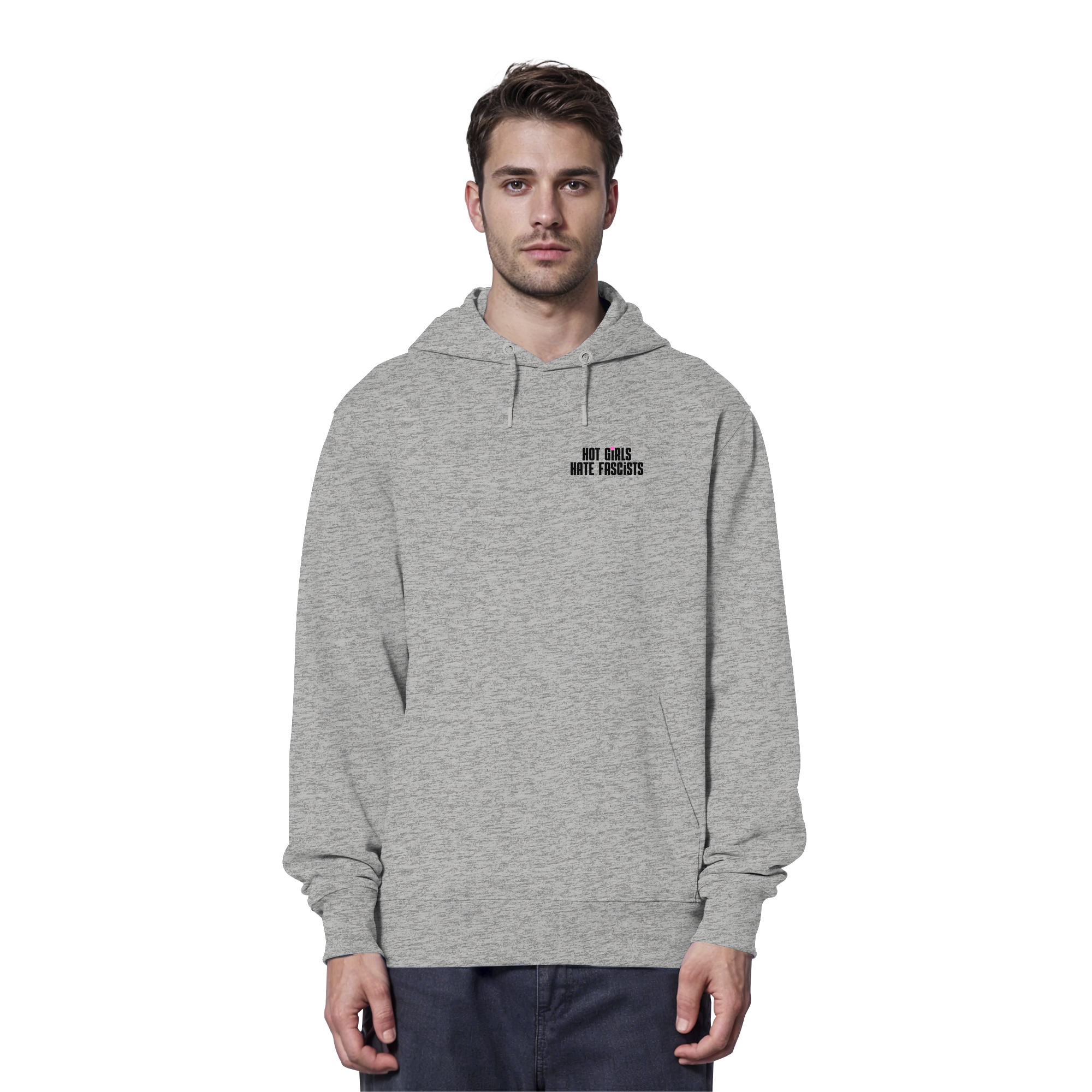 Hot Girls Hate Fascists (hell) - Organic Hoodie