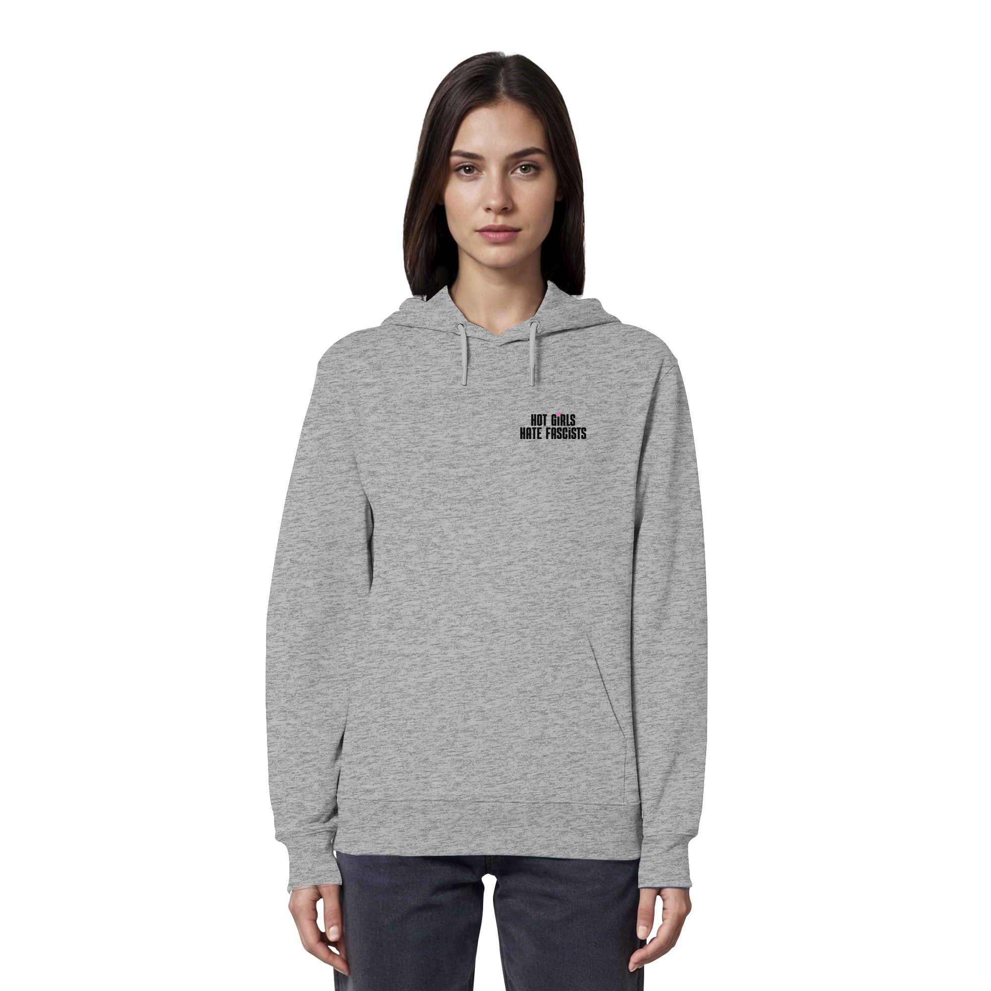 Hot Girls Hate Fascists (hell) - Organic Hoodie