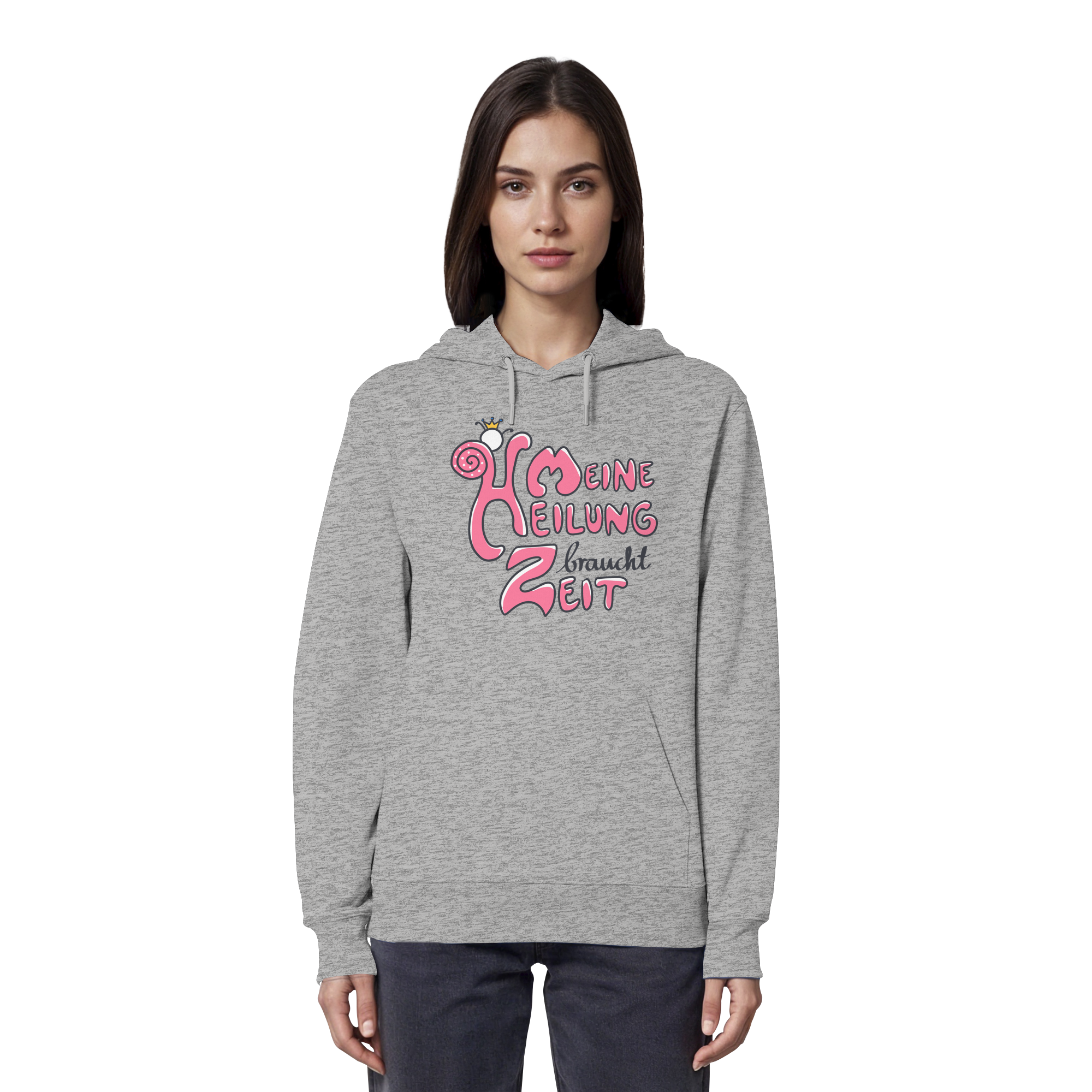 Meine Heilung braucht Zeit "Pinke Edition" - Organic Hoodie