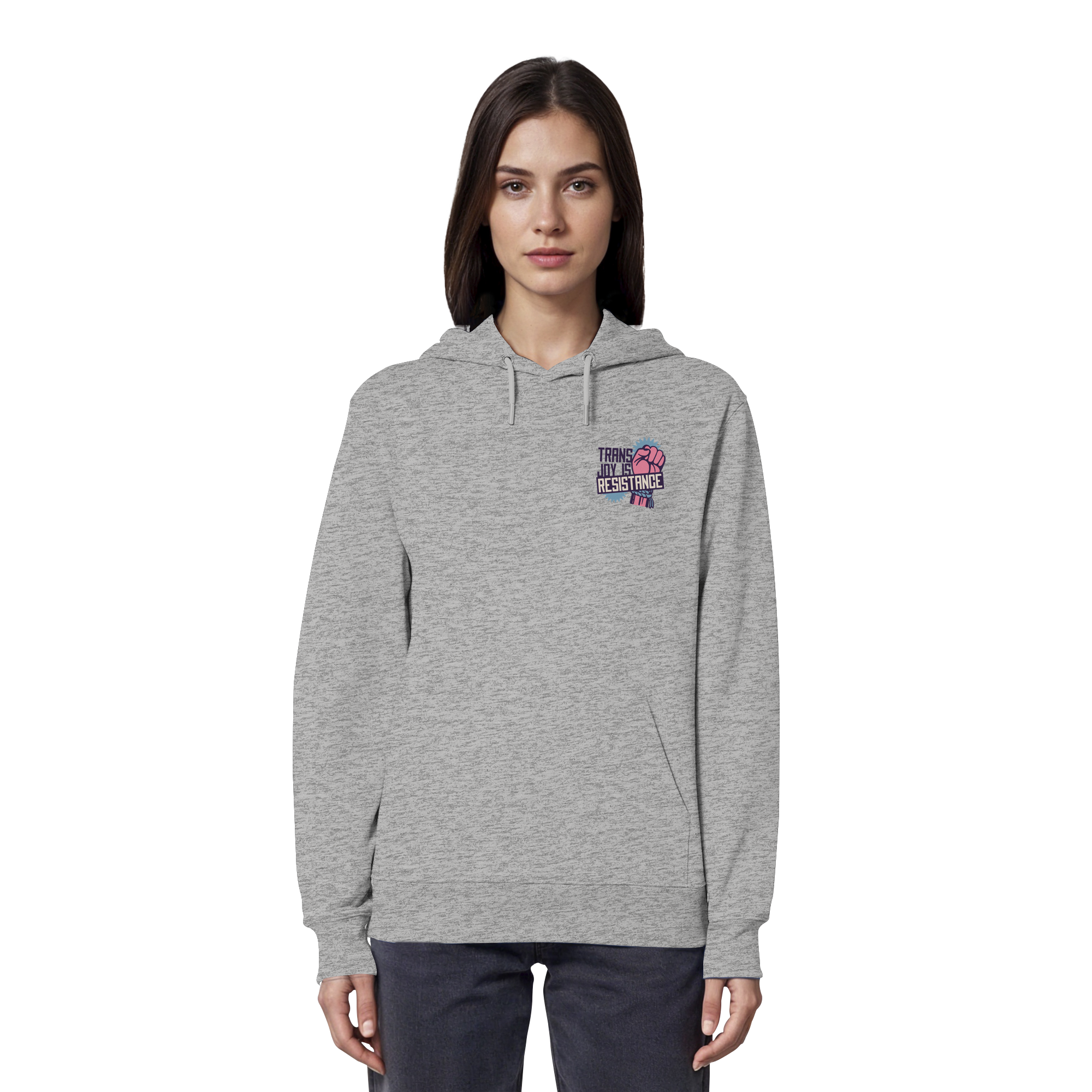 Trans Joy Is Resistance "Raised Fist Edition" - Organic Hoodie