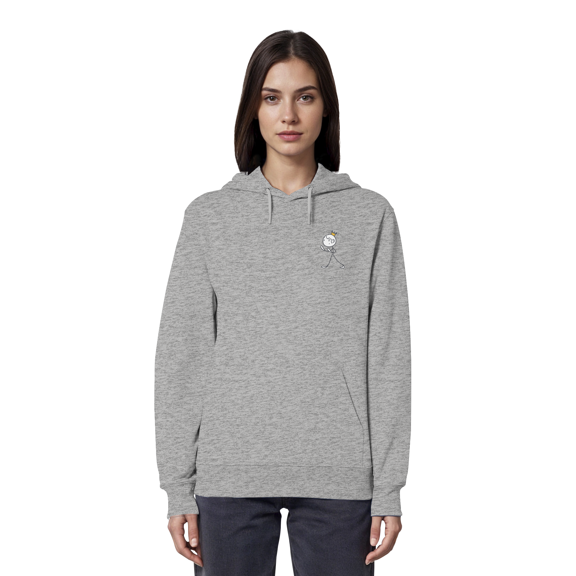 Seelenmännchen "Selbstverteidigung Edition" Brustprint (hell) - Organic Hoodie