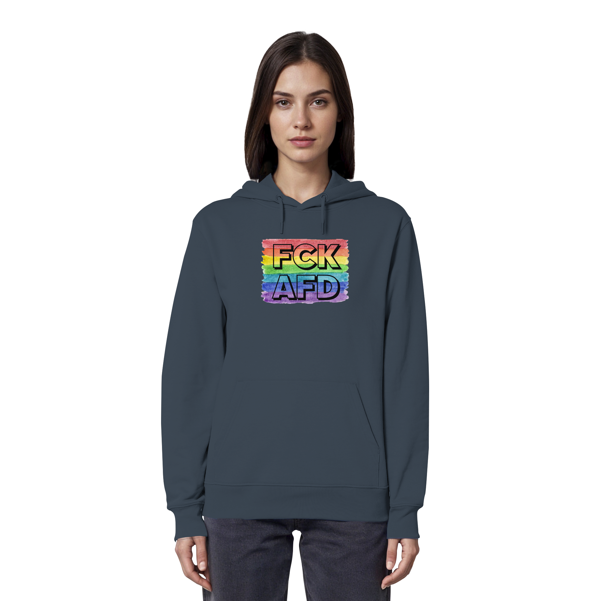 FCK AFD "Rainbow Resistance Edition" - Organic Hoodie