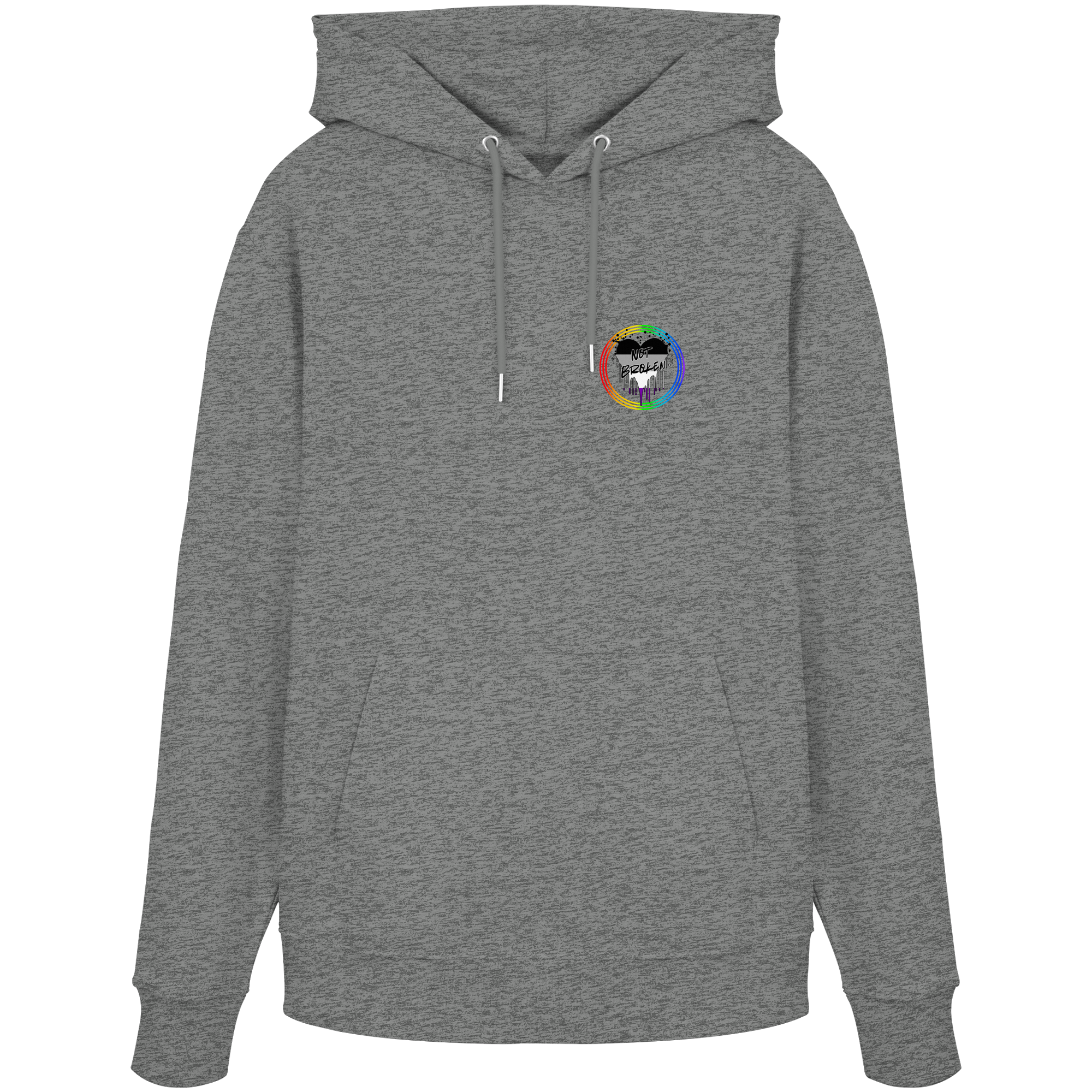Asexual Not Broken "Regenbogenkreis Edition" - Organic Hoodie