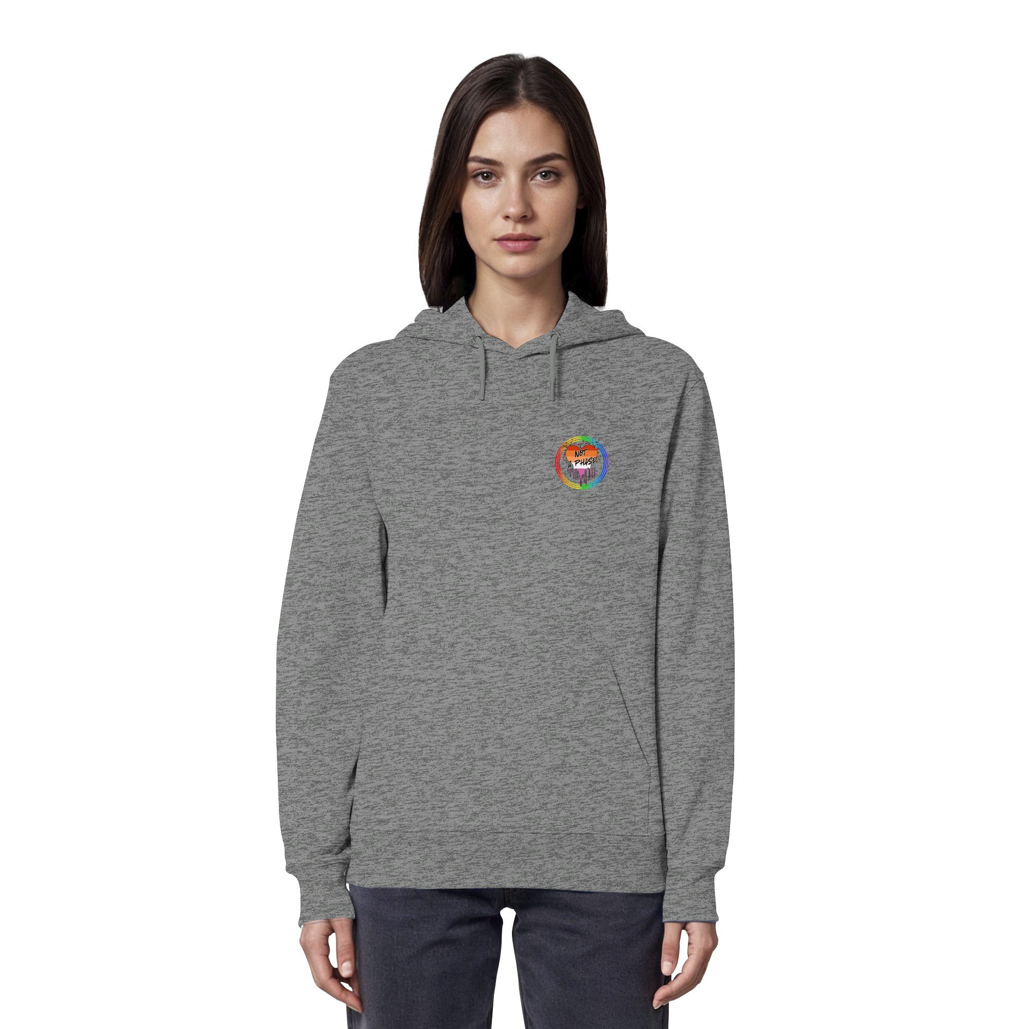 Lesbian Not a Phase "Regenbogenkreis Edition" - Organic Hoodie