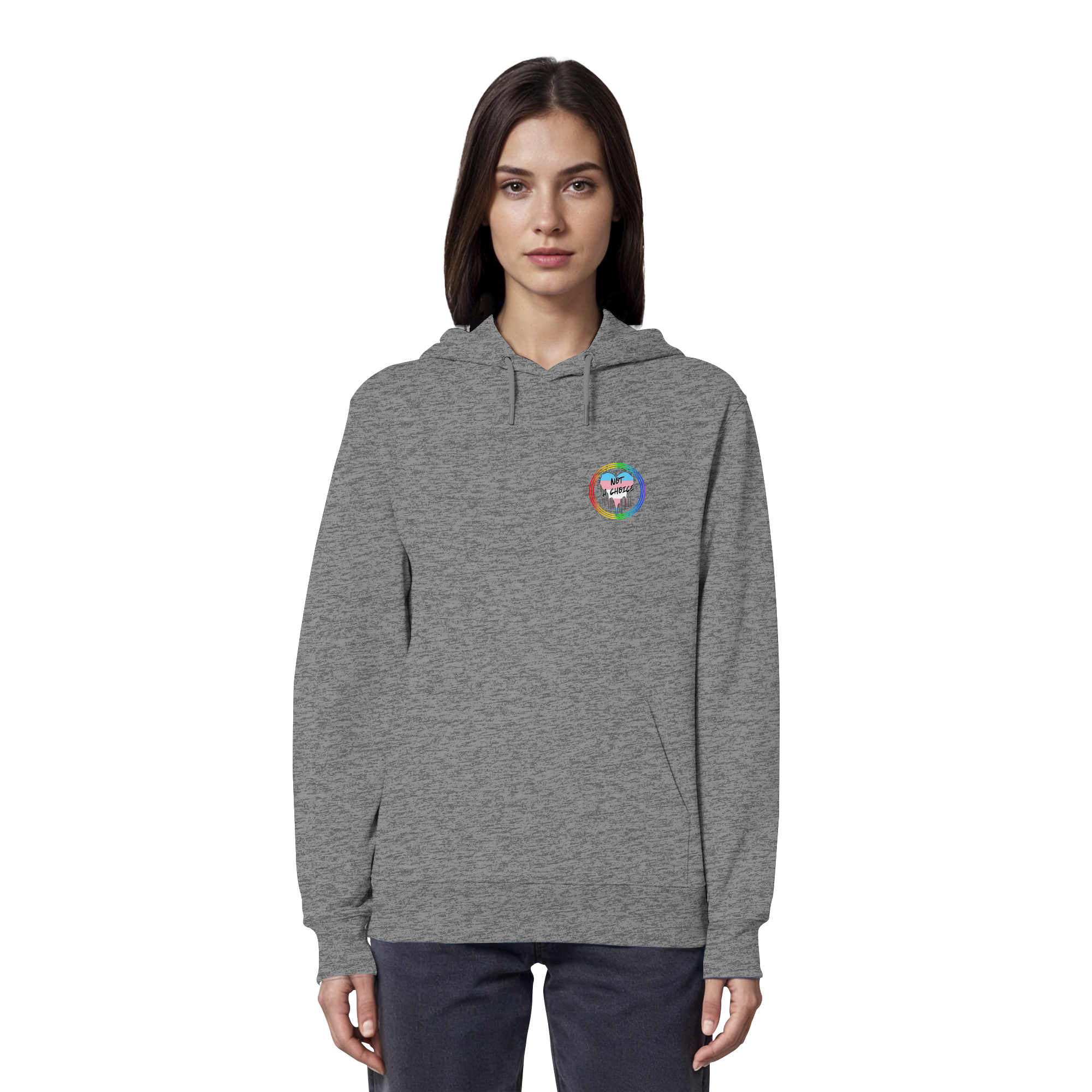 Trans Not a Choice "Regenbogenkreis Edition" - Organic Hoodie
