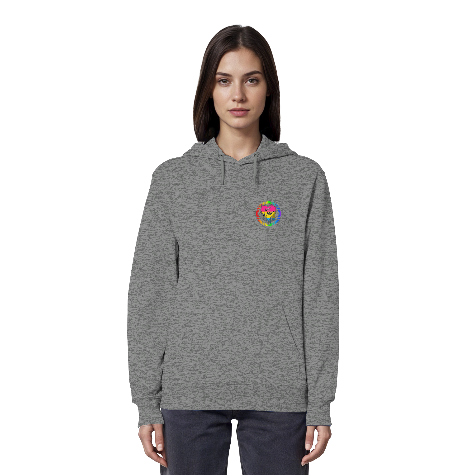 Pansexual Not a Slut "Regenbogenkreis Edition" - Organic Hoodie