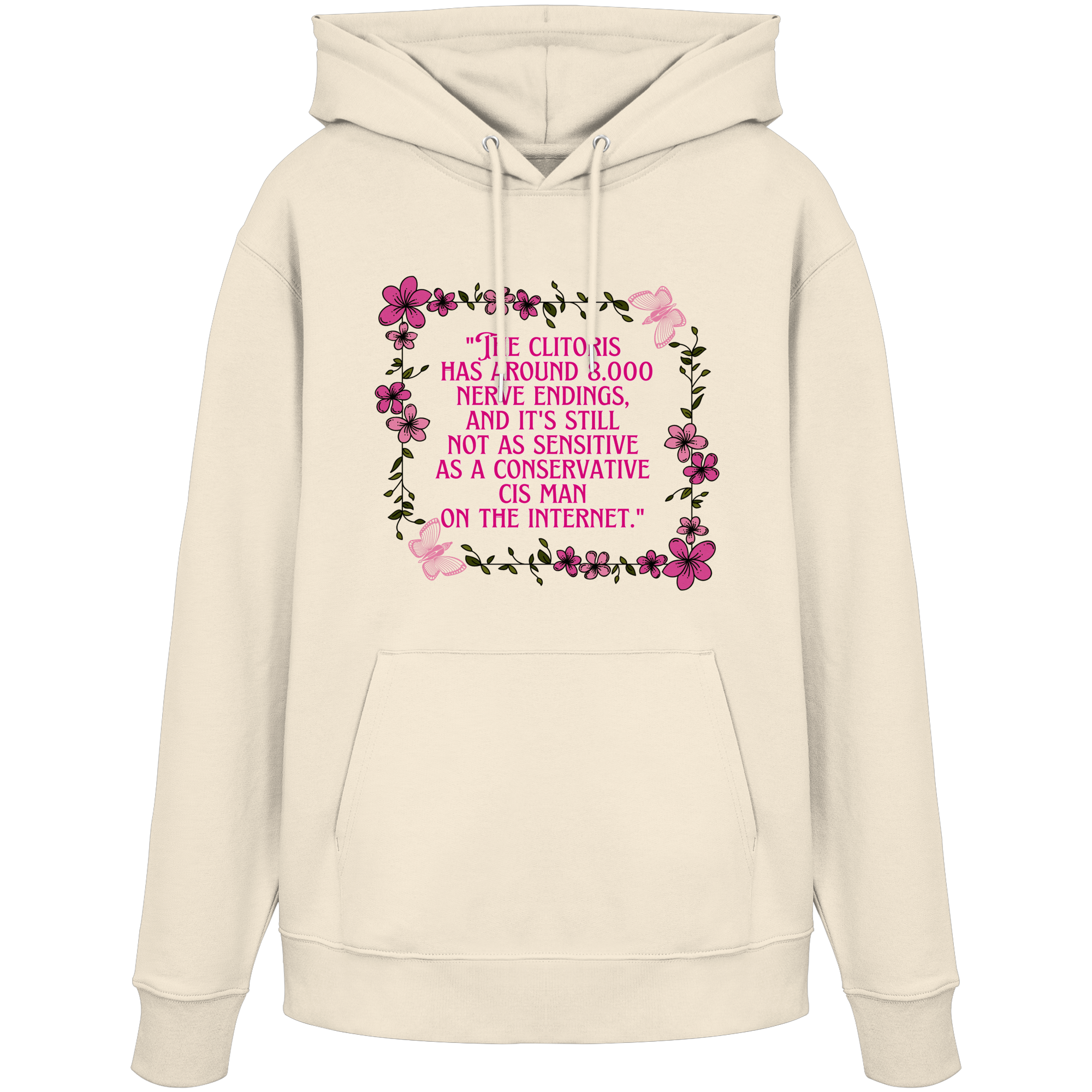 The Clitoris has around 8.000 Nerve Endings - Organic Hoodie