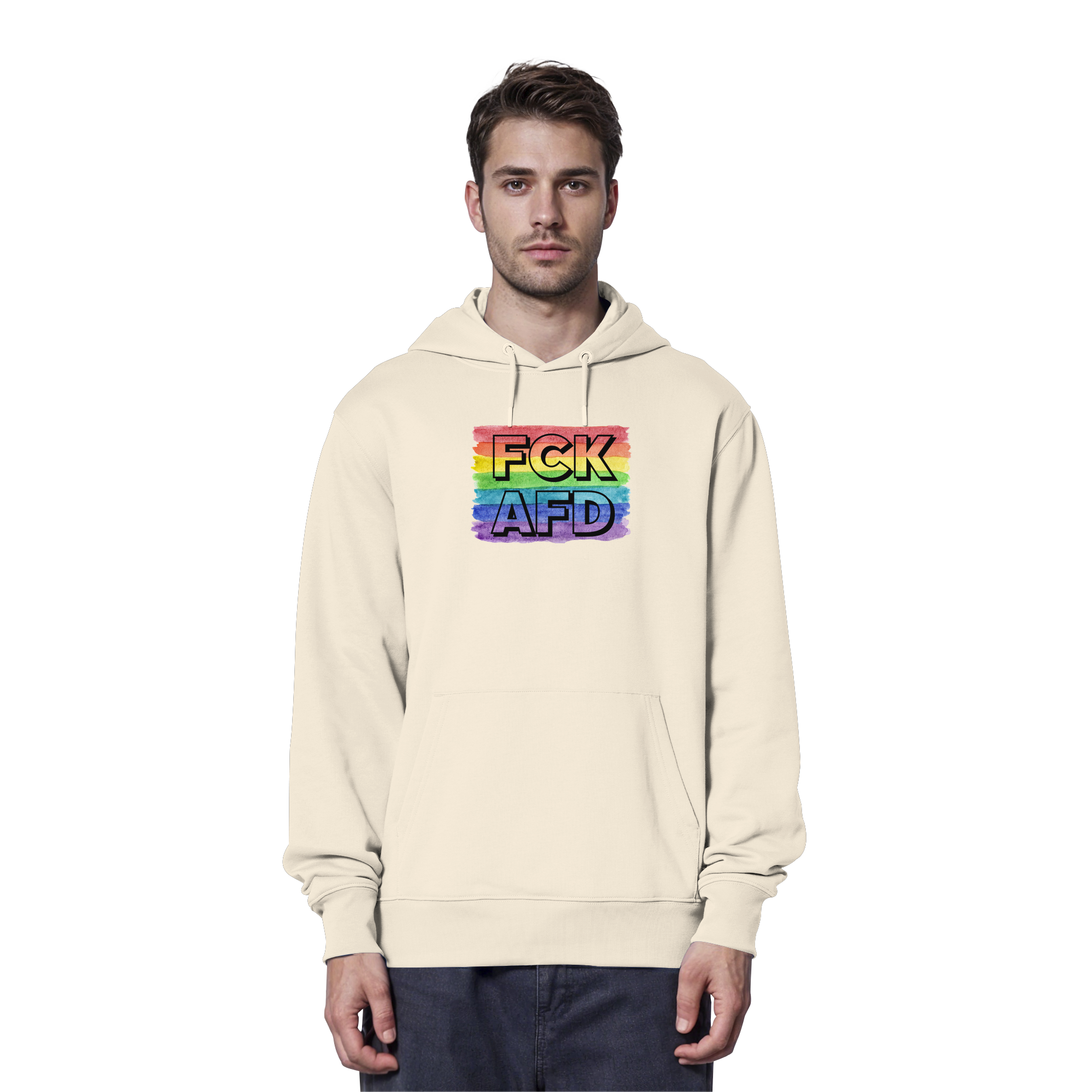 FCK AFD "Rainbow Resistance Edition" - Organic Hoodie