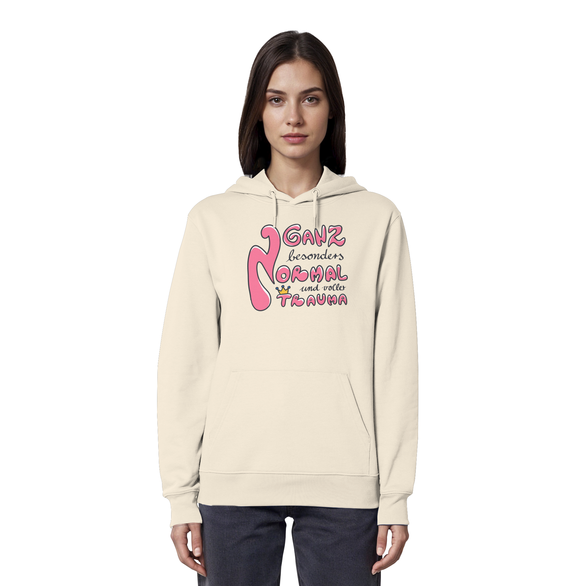 Ganz besonders Normal und voller Trauma "Pinke Edition" - Organic Hoodie