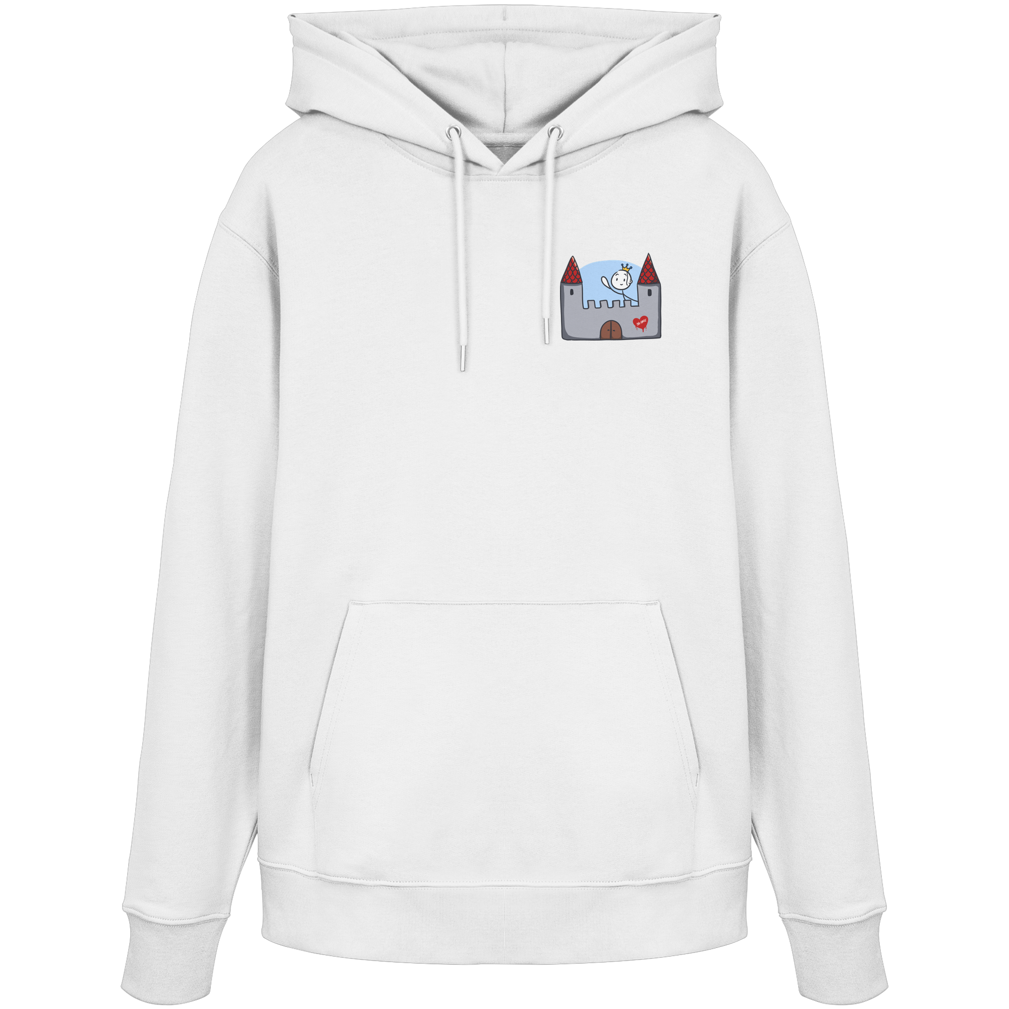 Hier und jetzt bin ich in Sicherheit "Schwarze Edition" Backprint - Organic Hoodie